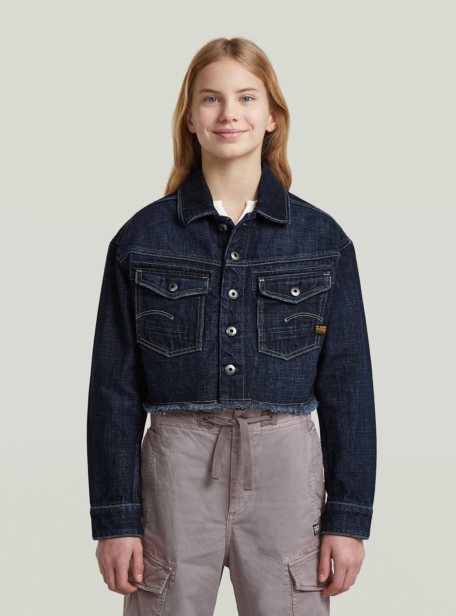 G-STAR "Girls Cropped Denim Jacke"