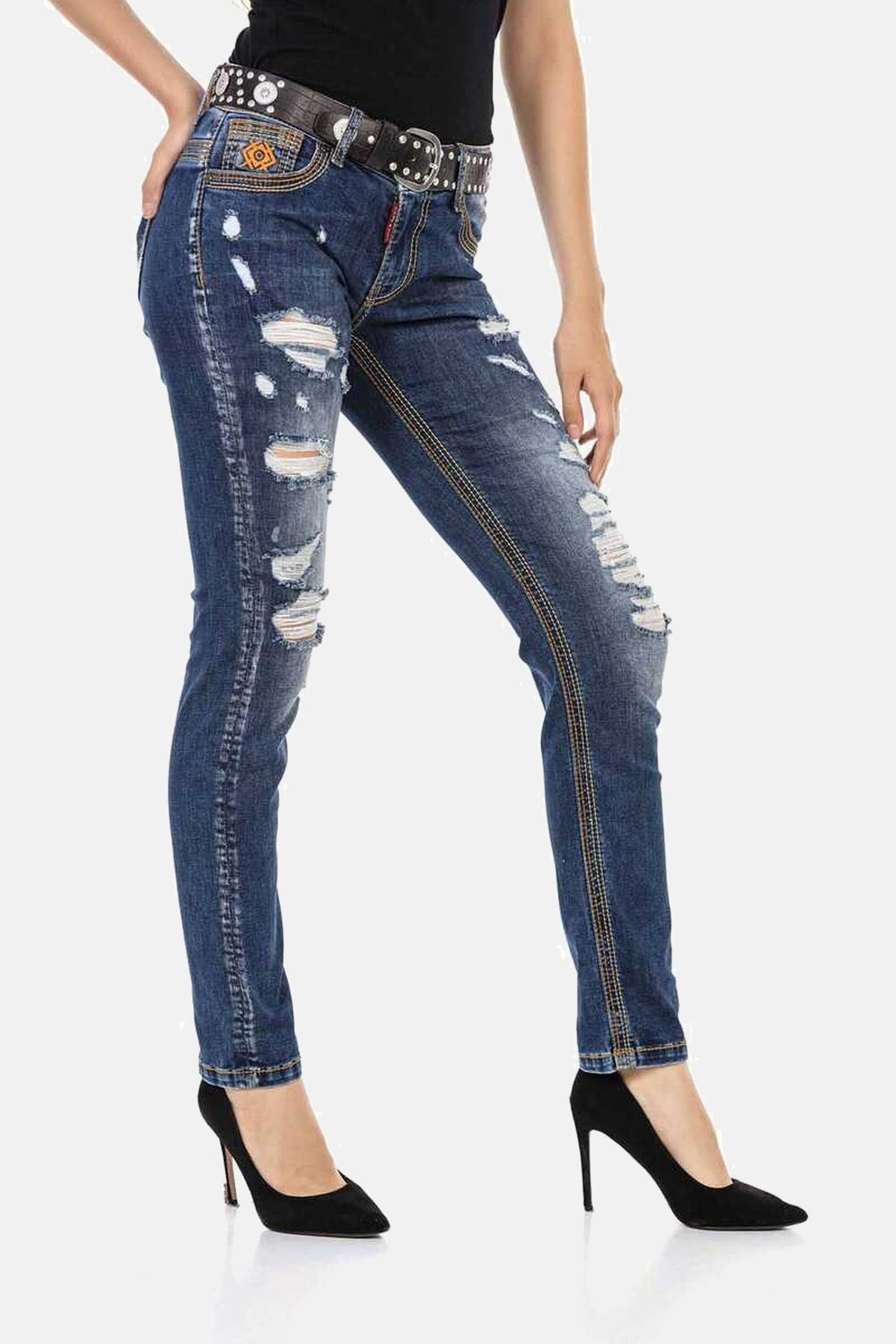 Cipo & Baxx Slim-fit-Jeans »Jeans«, in knalligem Design, WD455