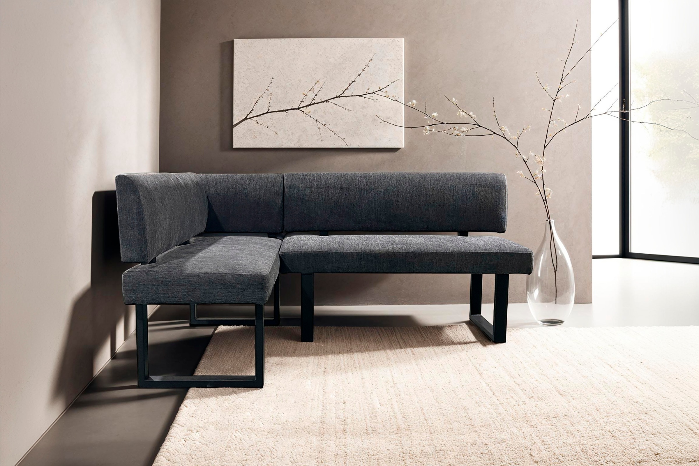 by Living Sitzbank  Vancouver ¦ schwarz ¦ Maße (cm): B: 181,5 H: 86 Bänke > günstig online kaufen