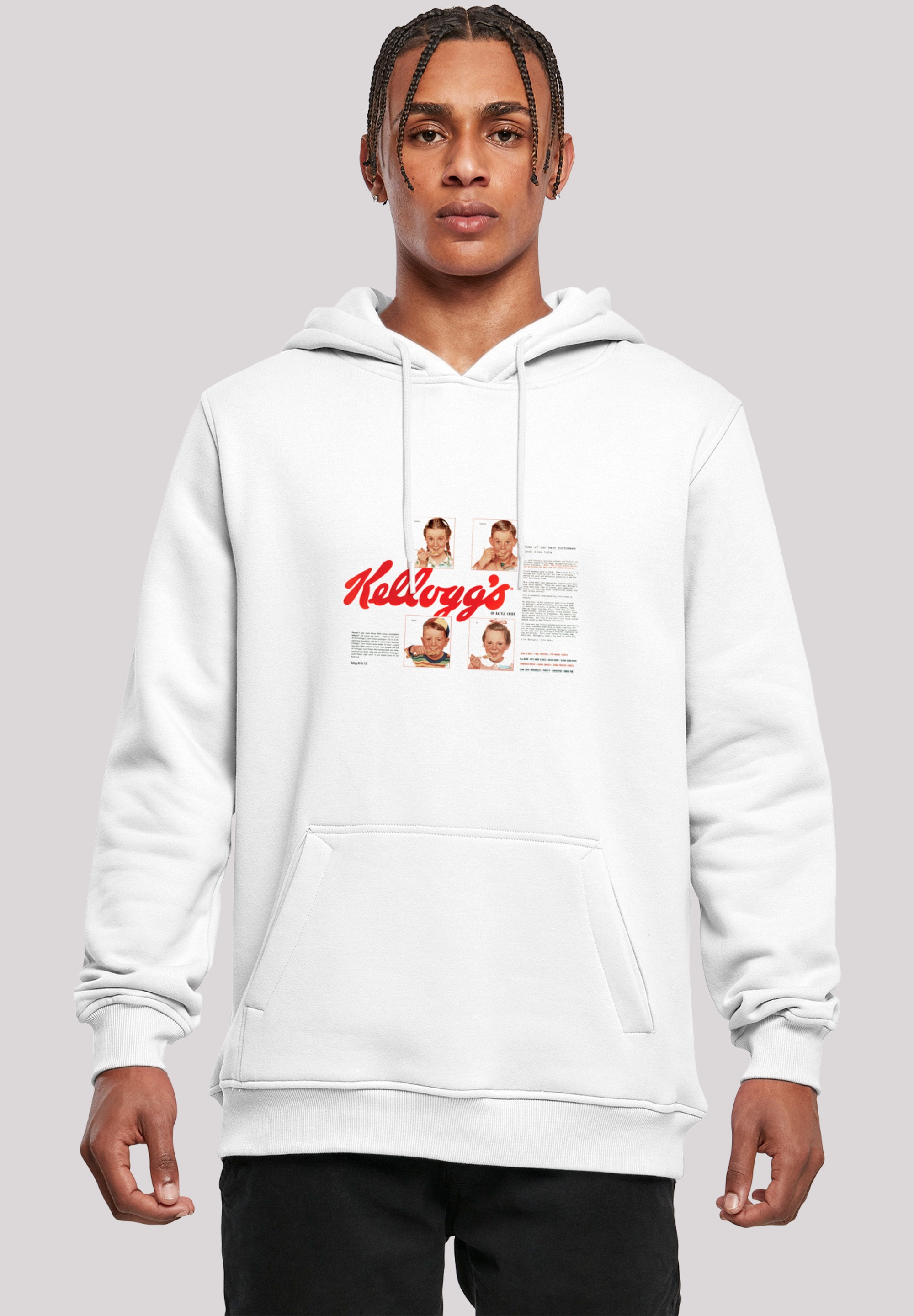 F4NT4STIC Herren Kapuzenpullover "Kellogg's Corn Flakes Cereal Box Children Retro"weiß, Gr. XXL, Obermaterial: 65% Baumwolle, 35% Polyester,