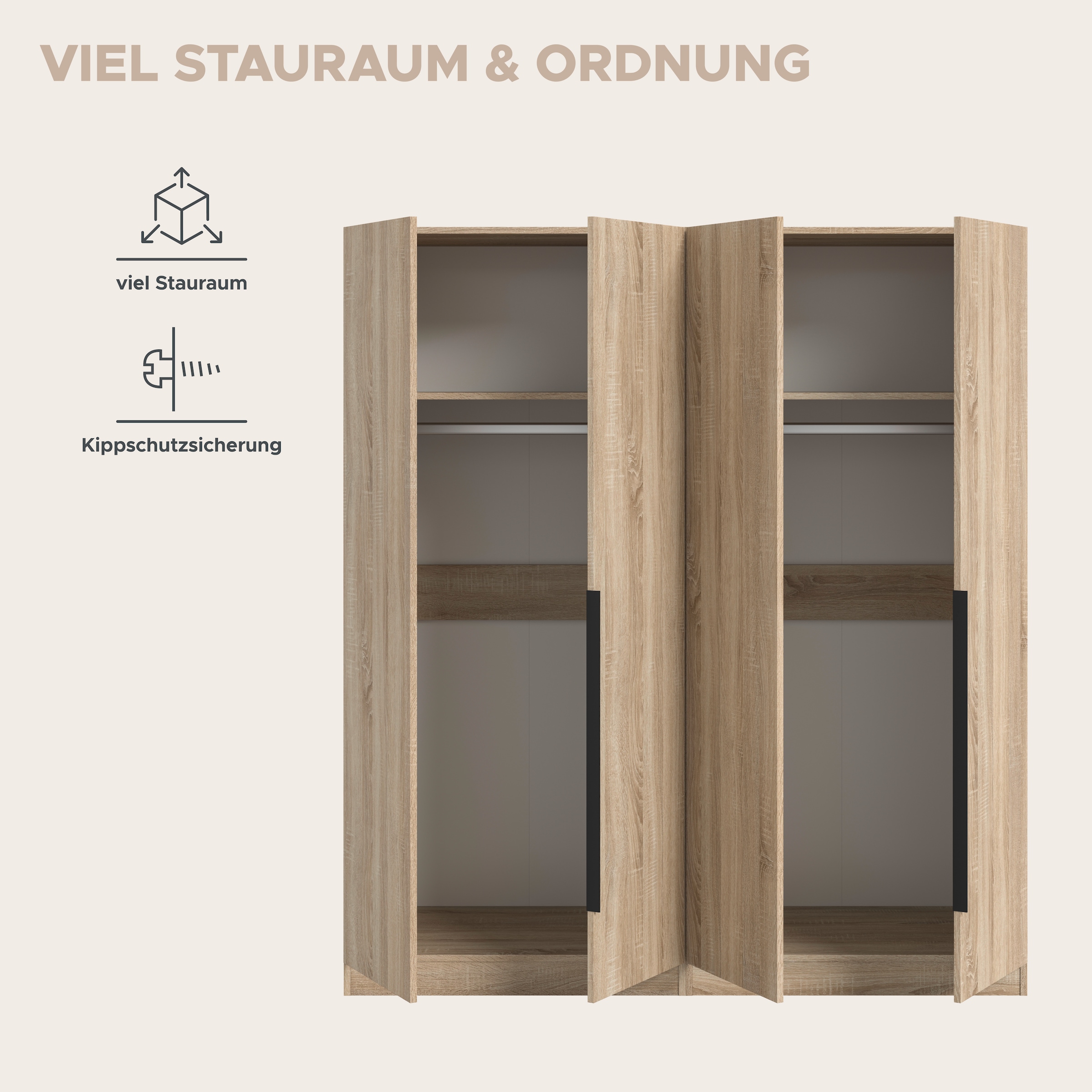 Home affaire Schrank-Set »Skarde moderner Kleiderschrank Schlafzimmerschrank« wähle deine beste Schrank Kombination, 1 Stk. tlg.