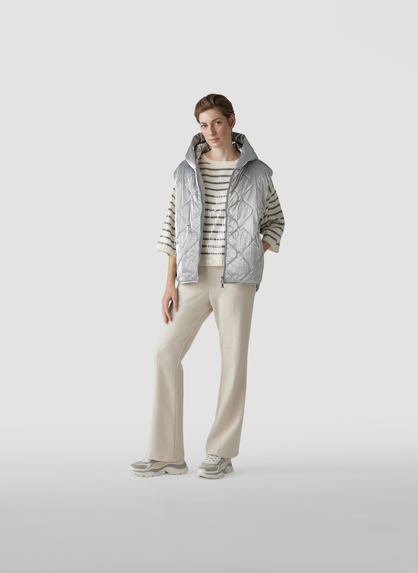 LeComte Strickpullover »LeComte Pullover mit Streifen und Pailletten«