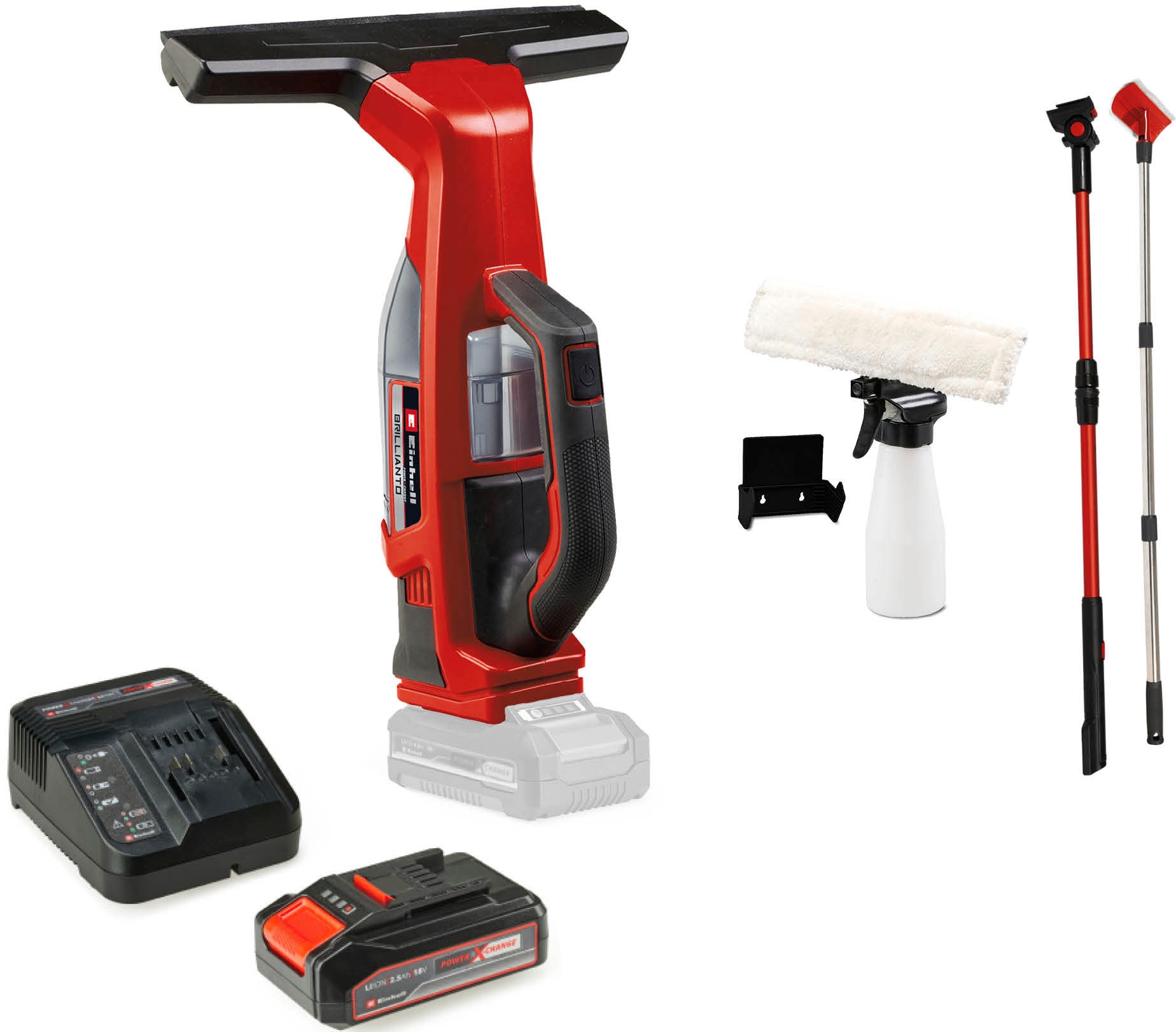 Einhell Akku-Fensterreiniger ""BRILLANTO - Set" (1x2,5Ah)" mit Akku günstig online kaufen