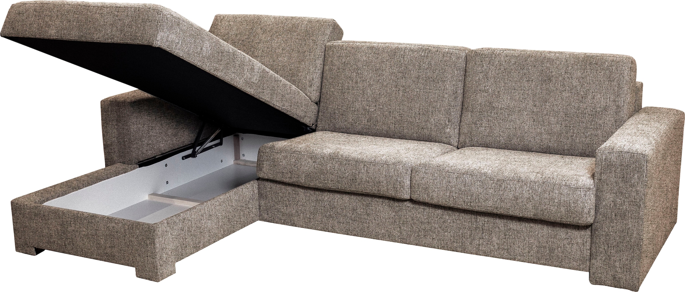 Home affaire Ecksofa Roma "L" Dauerschlaffunktion, mit Unterfederung, Matratzenhöhe 14cm, Liegemaße ca 163x198 cm, L-Form
