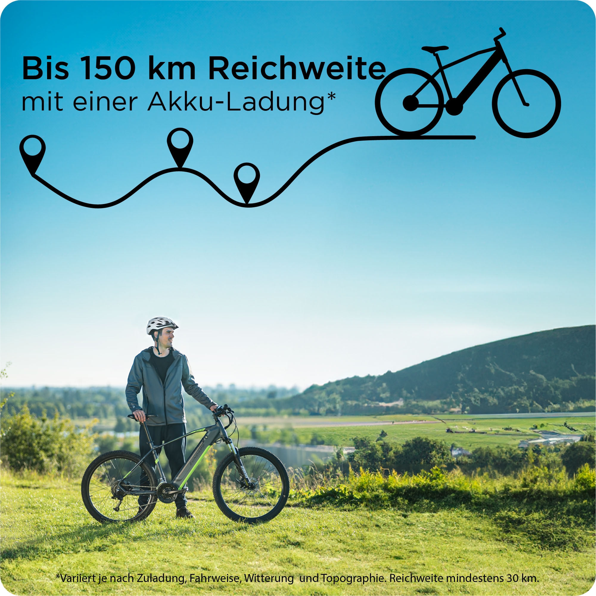 Zündapp E-Bike »Z808«, 24 Gang, Heckmotor 250 W, Pedelec, Elektrofahrrad für Damen u. Herren, MTB