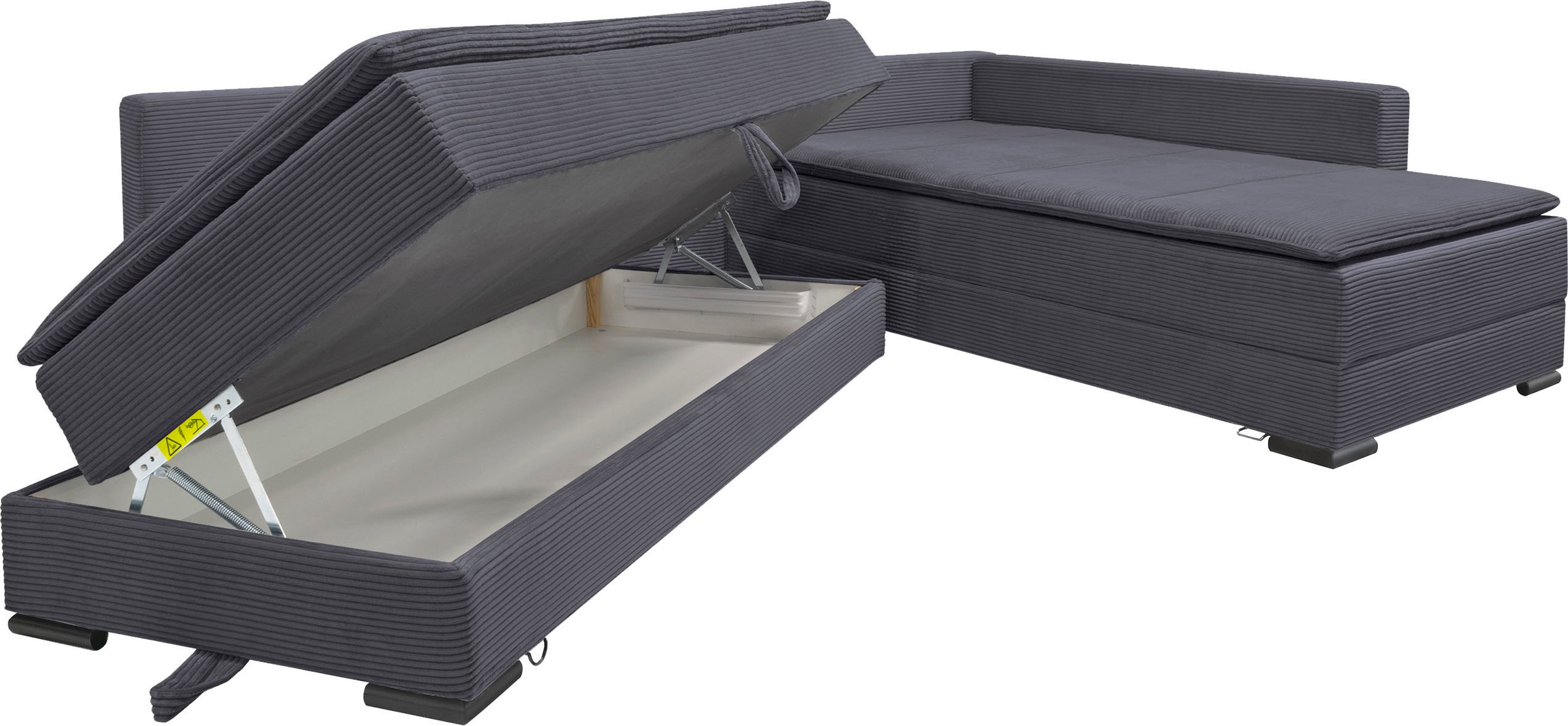 Thumbnail - OTTO home Ecksofa "Night & Day L-Form mit Dauer-Schlaffunktion, Cord-Bezug" inklusive Bettfunktion und Bettkasten