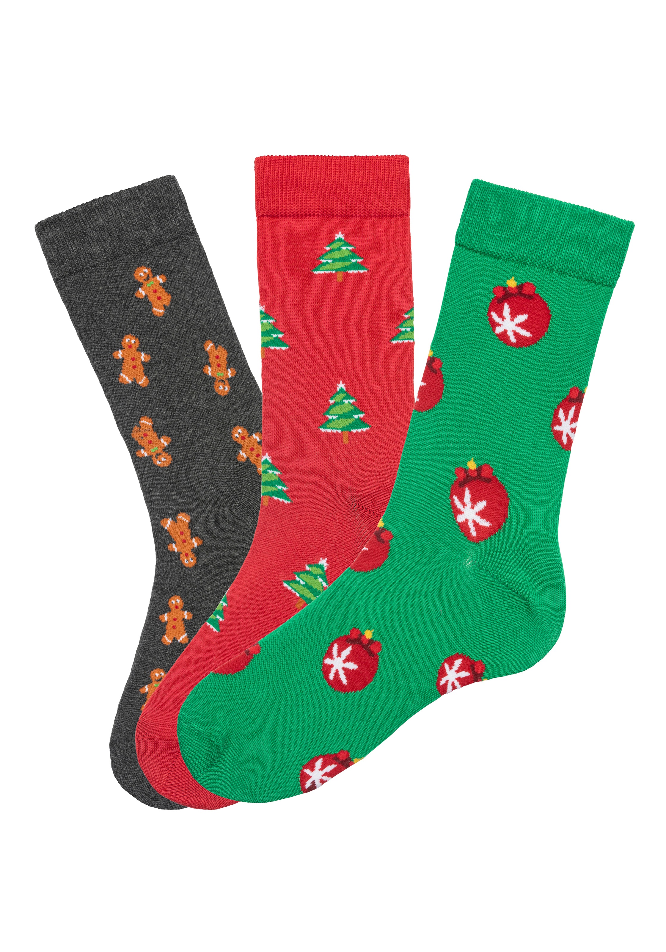 John Devin Socken Packung, 3 Paar tlg. mit unterschiedlichen Weihnachtsmoti günstig online kaufen