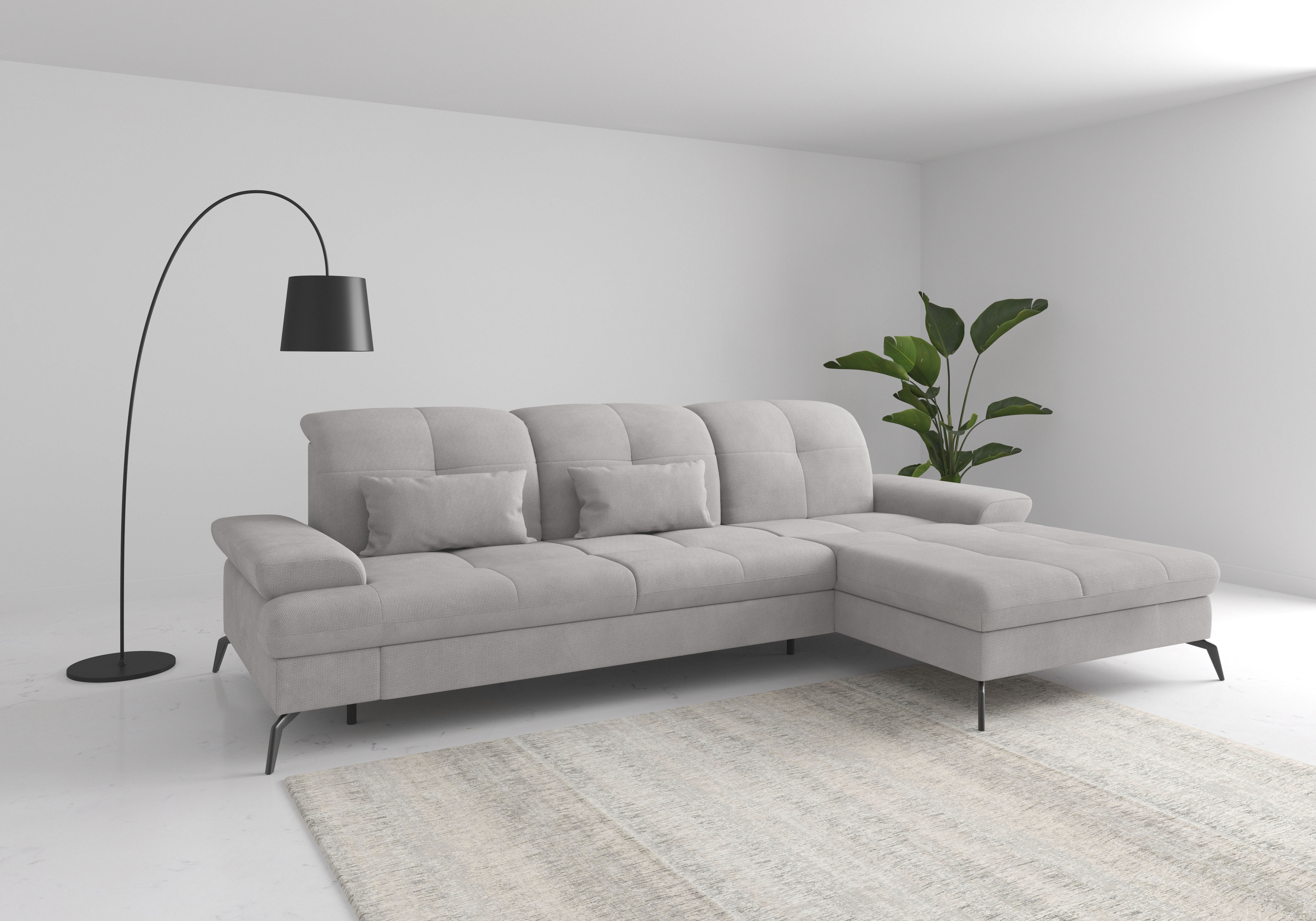 sit&more Ecksofa "Amica, L-Form, inkl. Sitztiefenverstellung & Armteilverstellung" wahlweise mit Schlaffunktion, Bettkasten und Kopfteilverstellung