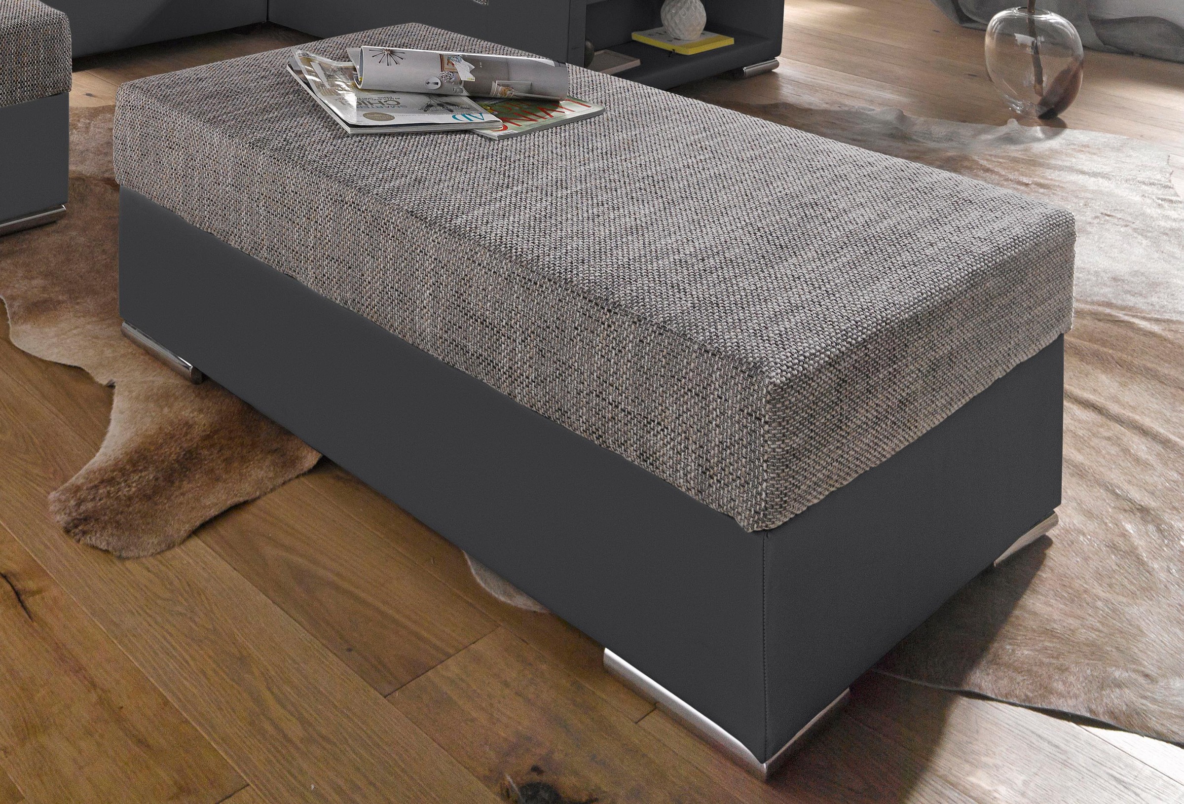 COLLECTION AB Hocker "John", Frei im Raum stellbar, wahlweise mit Federkern günstig online kaufen