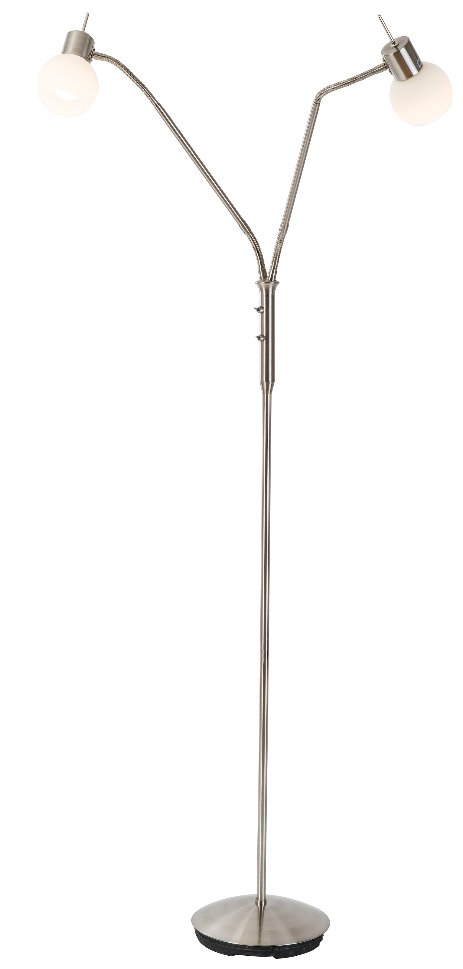 "NOWA Stehlampe ""LOXY"", silber (nickel matt), 1 Stk., Leuchten, Stehleuchte/Wohnzimmer/Schlafzimmer/Flur, Stehlampe"