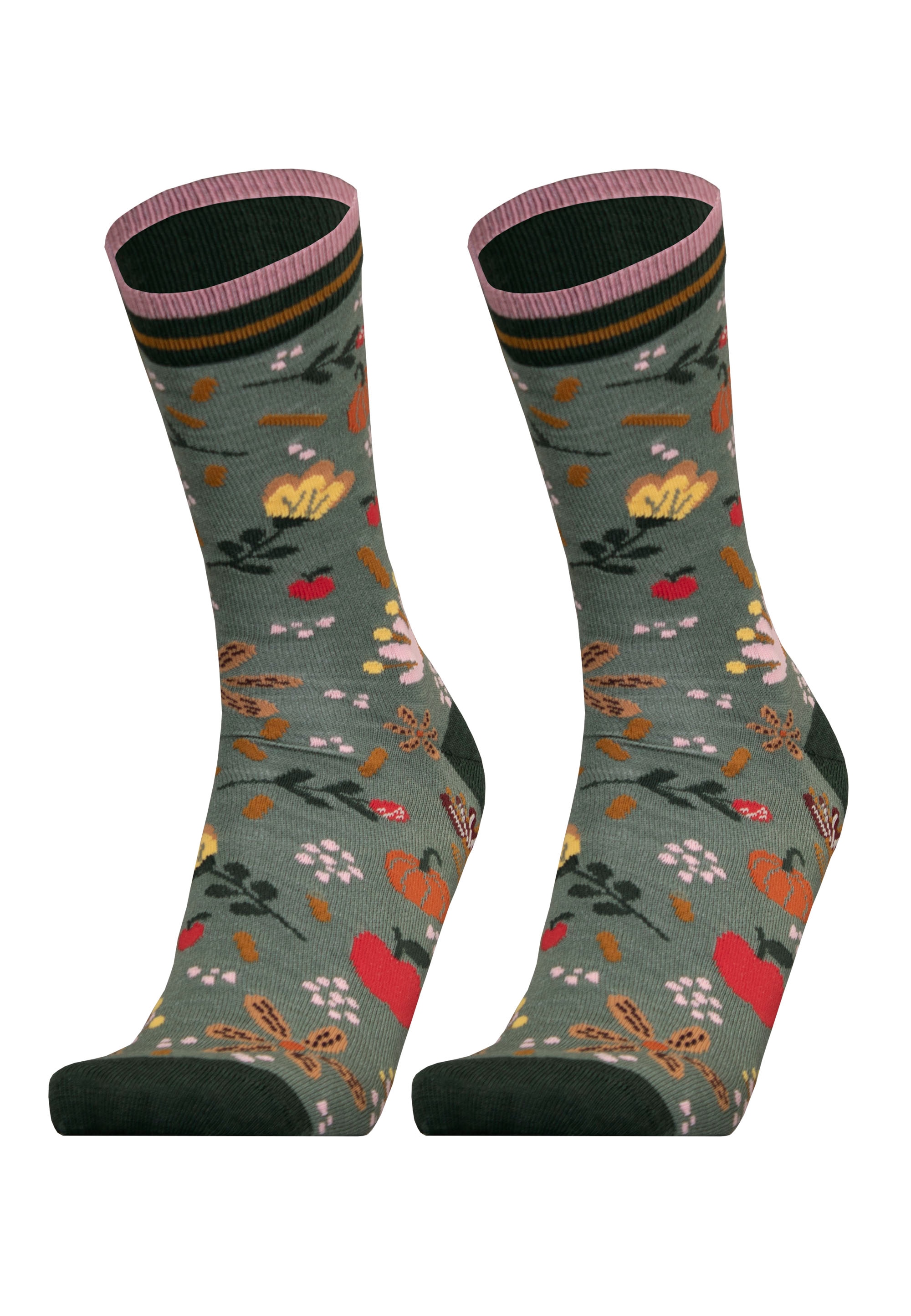 Socken »AUTUMN GARDEN 2er Pack«, (2 Paar), in nahtlosem Design