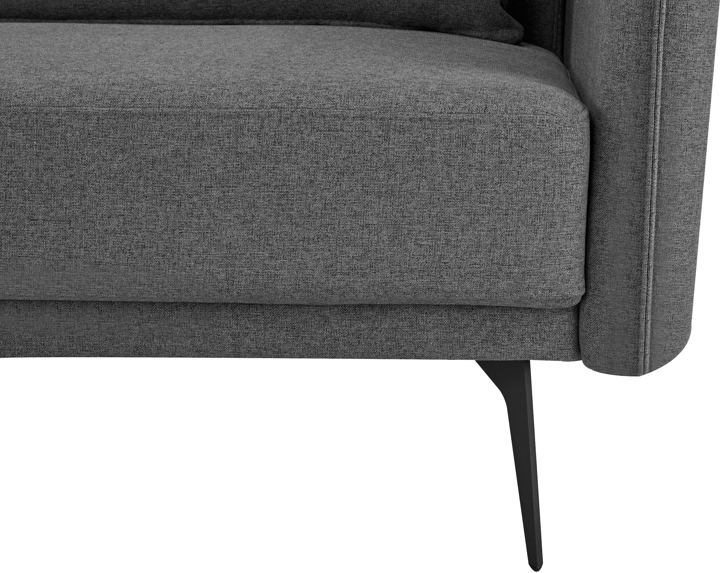INOSIGN Schlafsofa »TULARE, 204 cm, klappbarer 3-Sitzer mit verstellbarer Rückenlehne,«, Schlaffunktion, Velvet-Samtvelours u. Webstoff