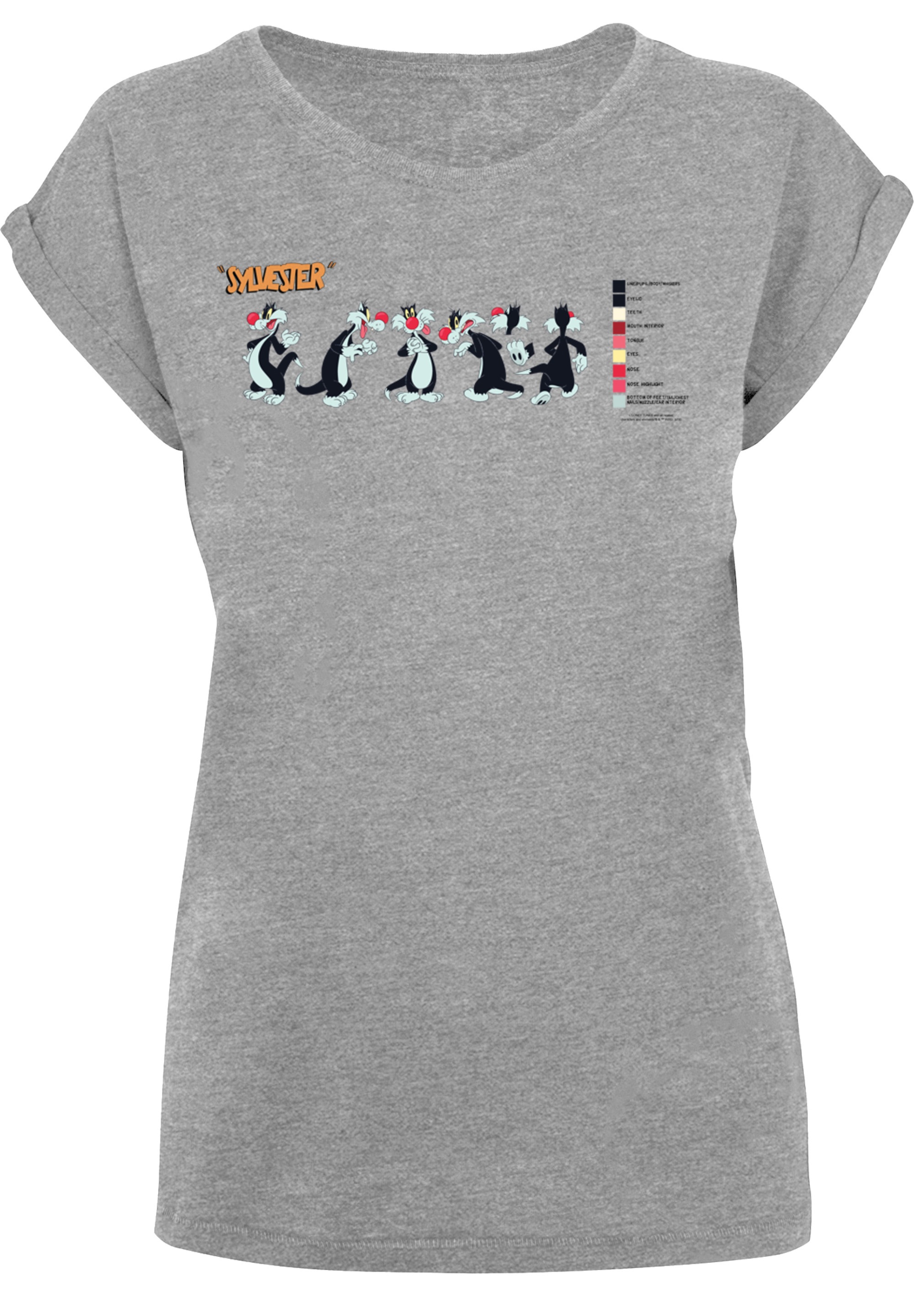 F4NT4STIC T-Shirt »Looney Tunes Sylvester Colour Code«, Print