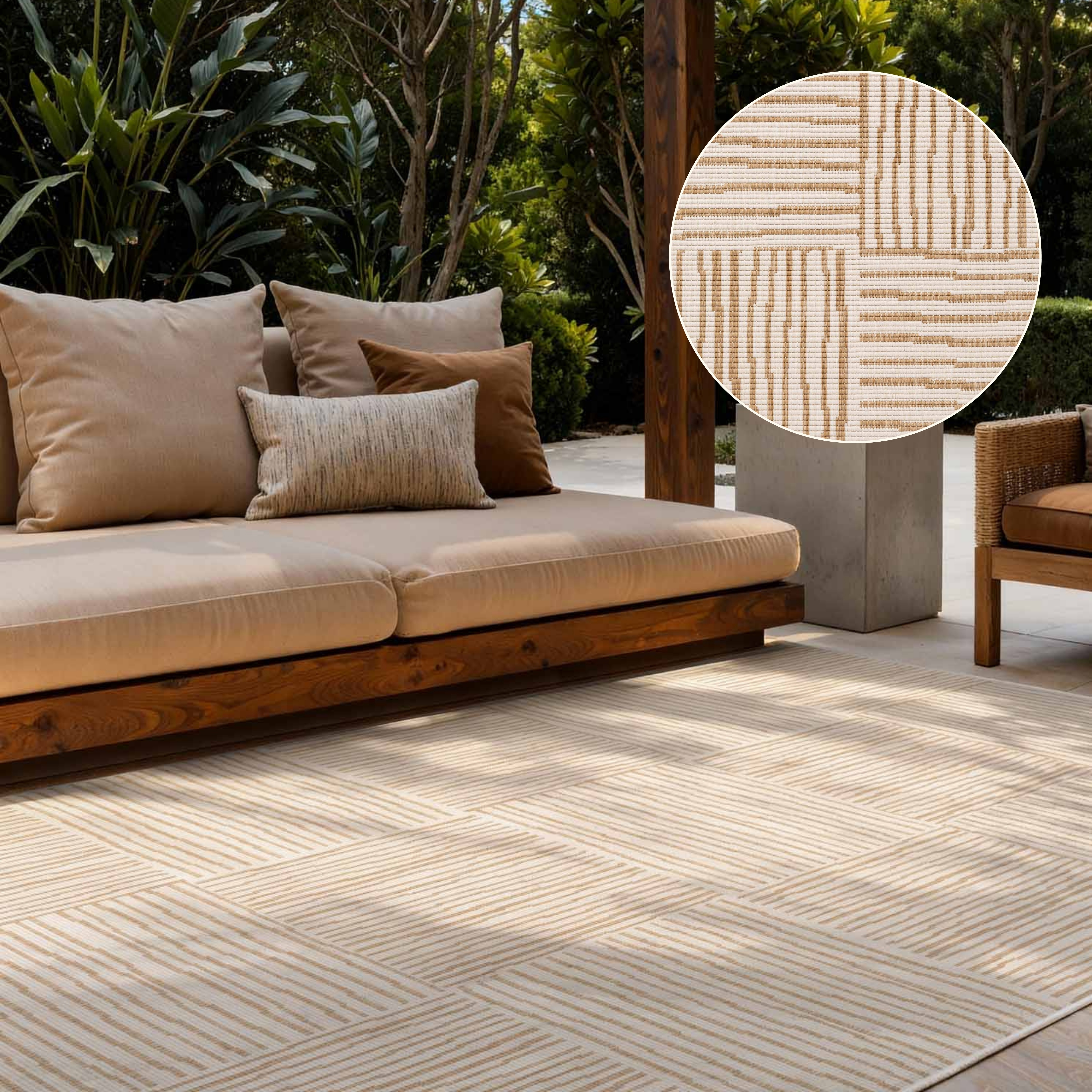 Ted Baker Teppich "Nightingale, Wendeteppich" rechteckig 8 mm Höhe Designteppich, Wetterfest, modern, Pflegeleicht, Wohnzimmer, Terrasse