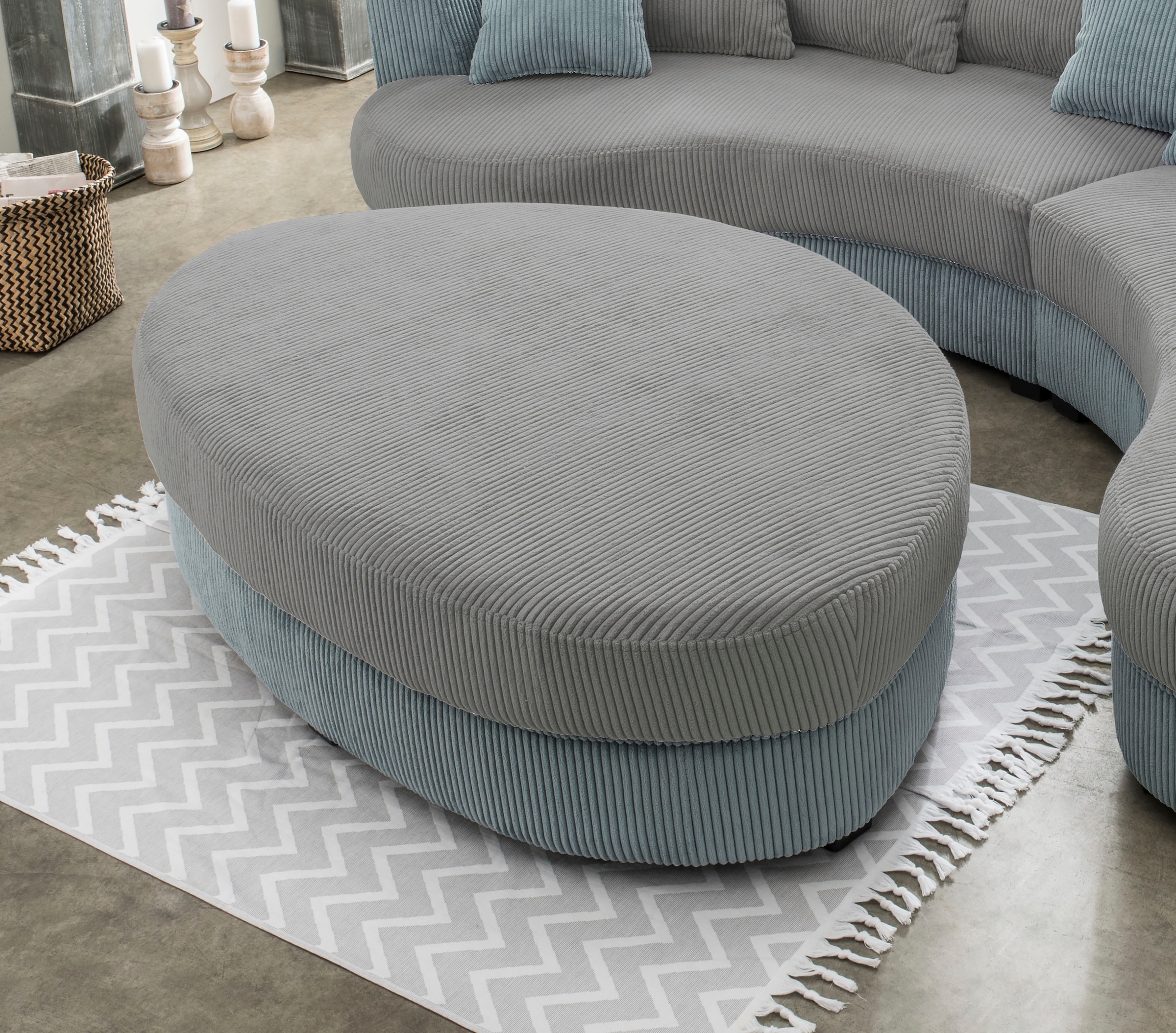 Home affaire Polsterhocker "Lazio modern und bequem, tolle Detailverarbeitung"