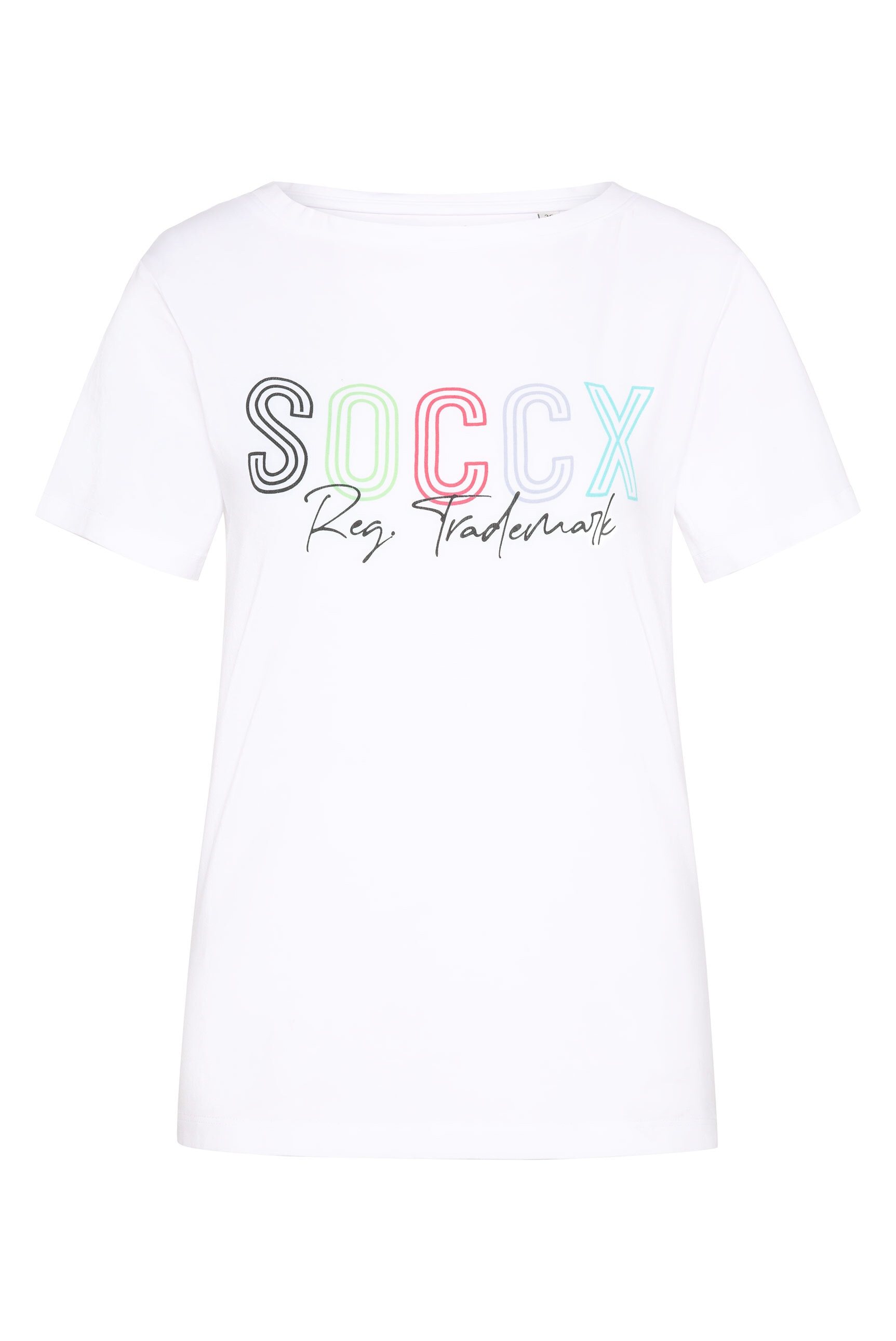 SOCCX Rundhalsshirt, mit U-Boot-Ausschnitt