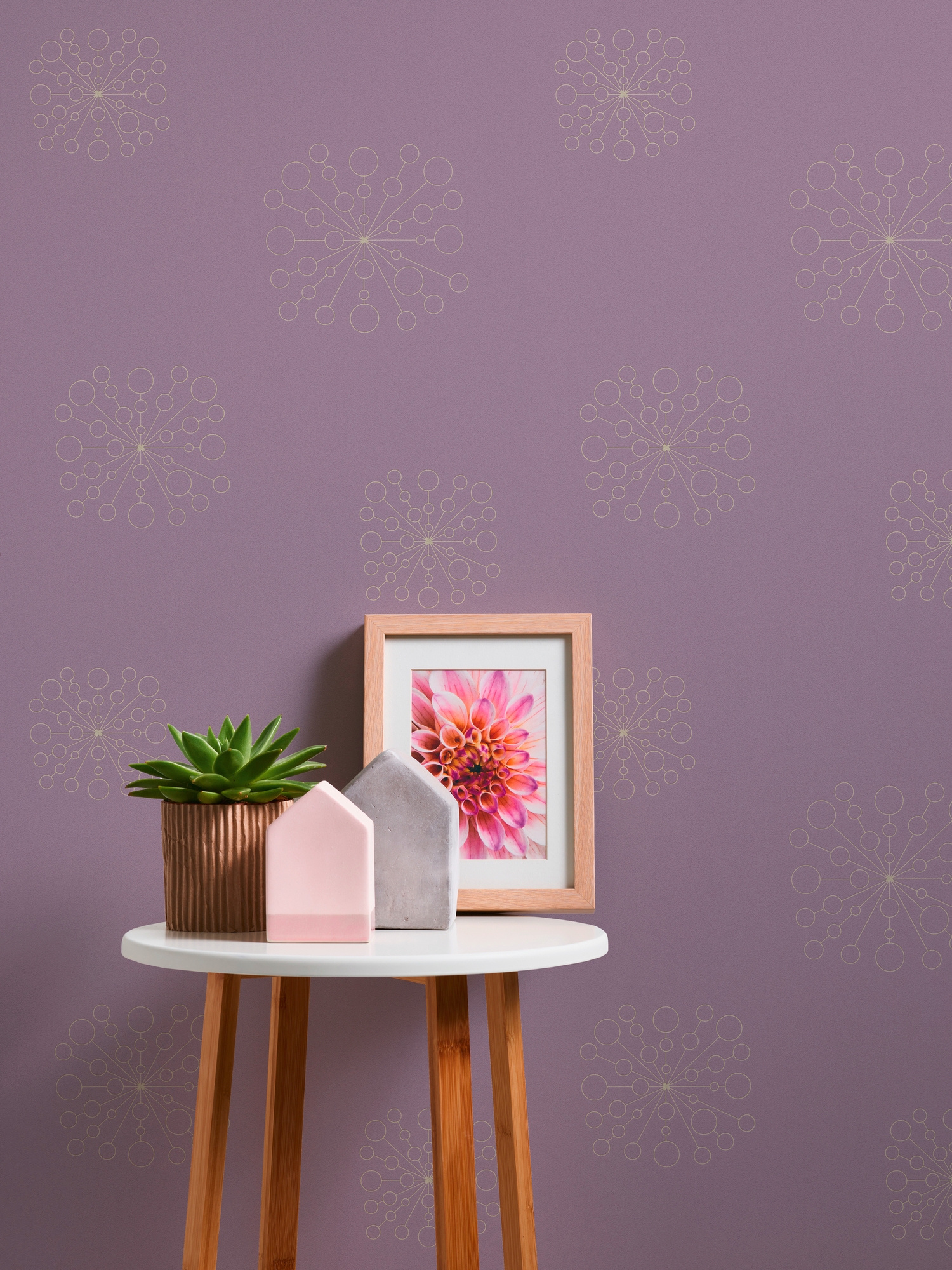 A.S. Création Vliestapete »Trendwall«, grafisch-geometrisch-gemustert, Tapete Geometrisch Tapeten Wohnzimmer Schlafzimmer Küche Violett Flur