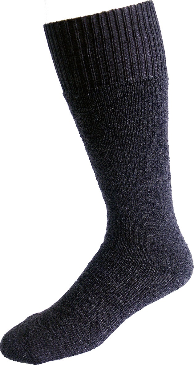 NORDPOL Arbeitssocken "Socken 3 Paar Vollplüsch-Strumpf lang 7050 grau 70% Wolle / 30% Polyester", 39, grau, Socken