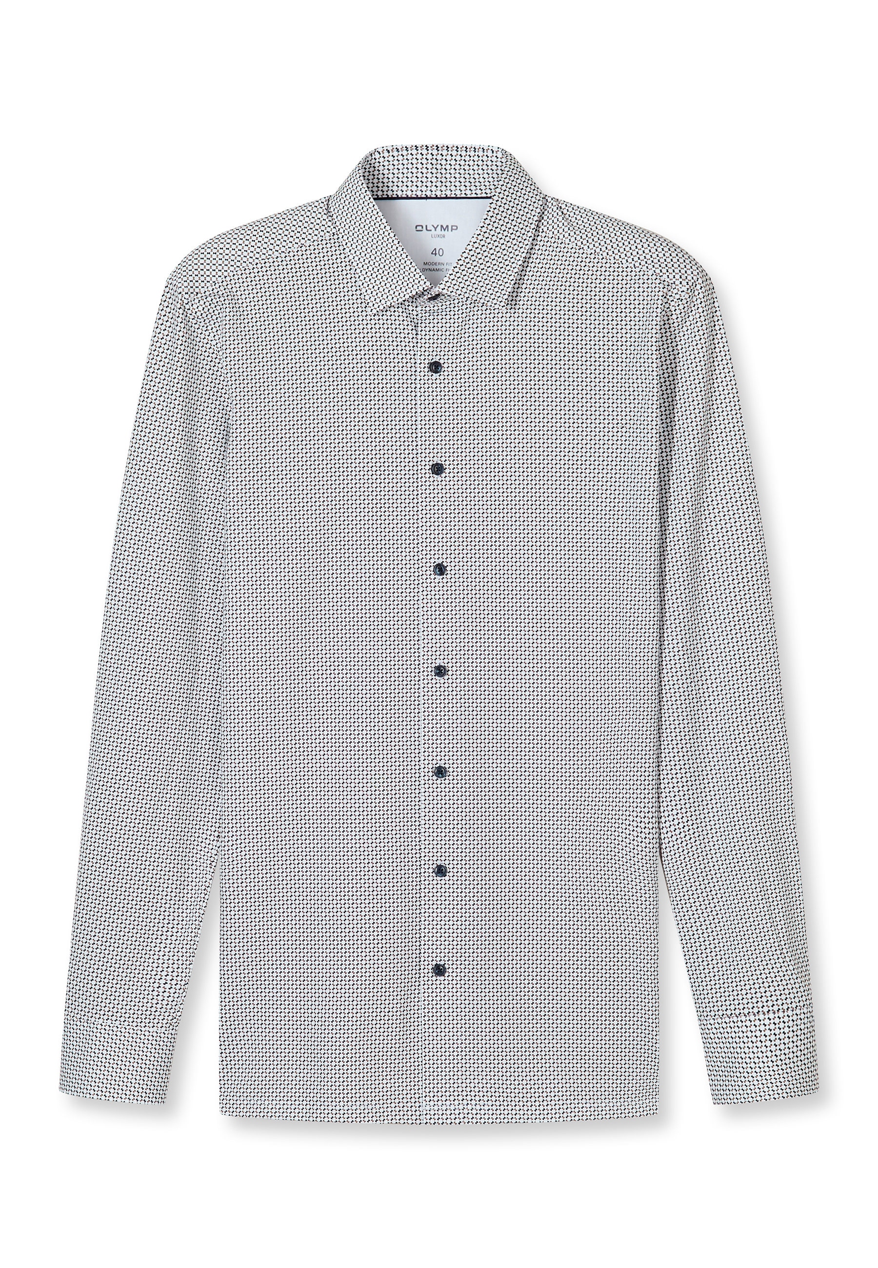Businesshemd OLYMP "OLYMP Luxor 24/Seven, modern fit, New Kent", Herren, Gr. 41, Normaler Arm, nougat, 92% Baumwolle, 8% Elasthan, Hemden