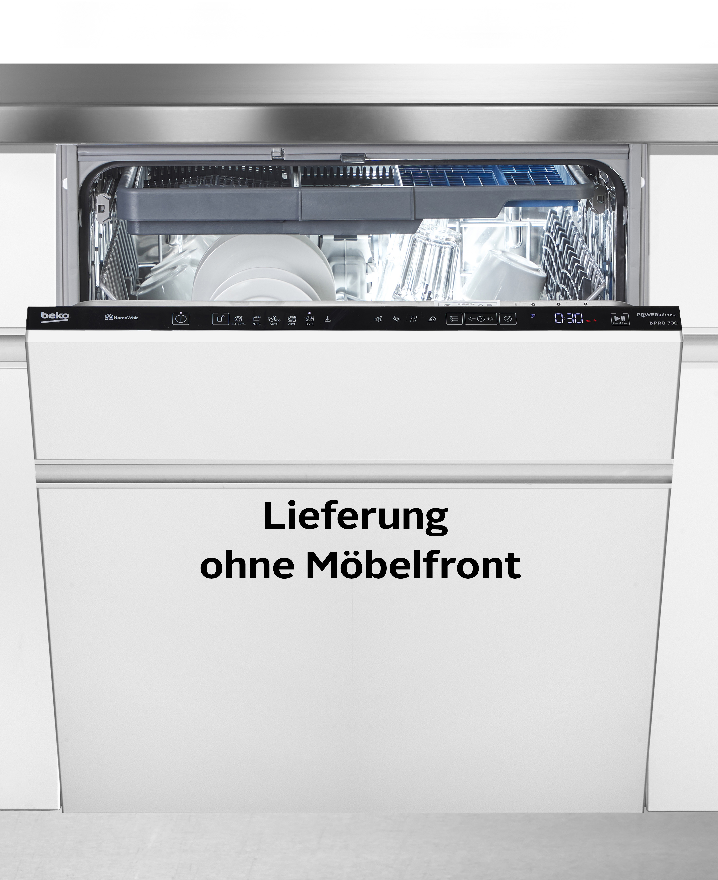 BEKO vollintegrierbarer Geschirrspüler "BDIN36462P" 8,5 l 14 tlg. Maßgedecke Sehr geräuscharm mit einer Lautstärke von bis zu 38 dB