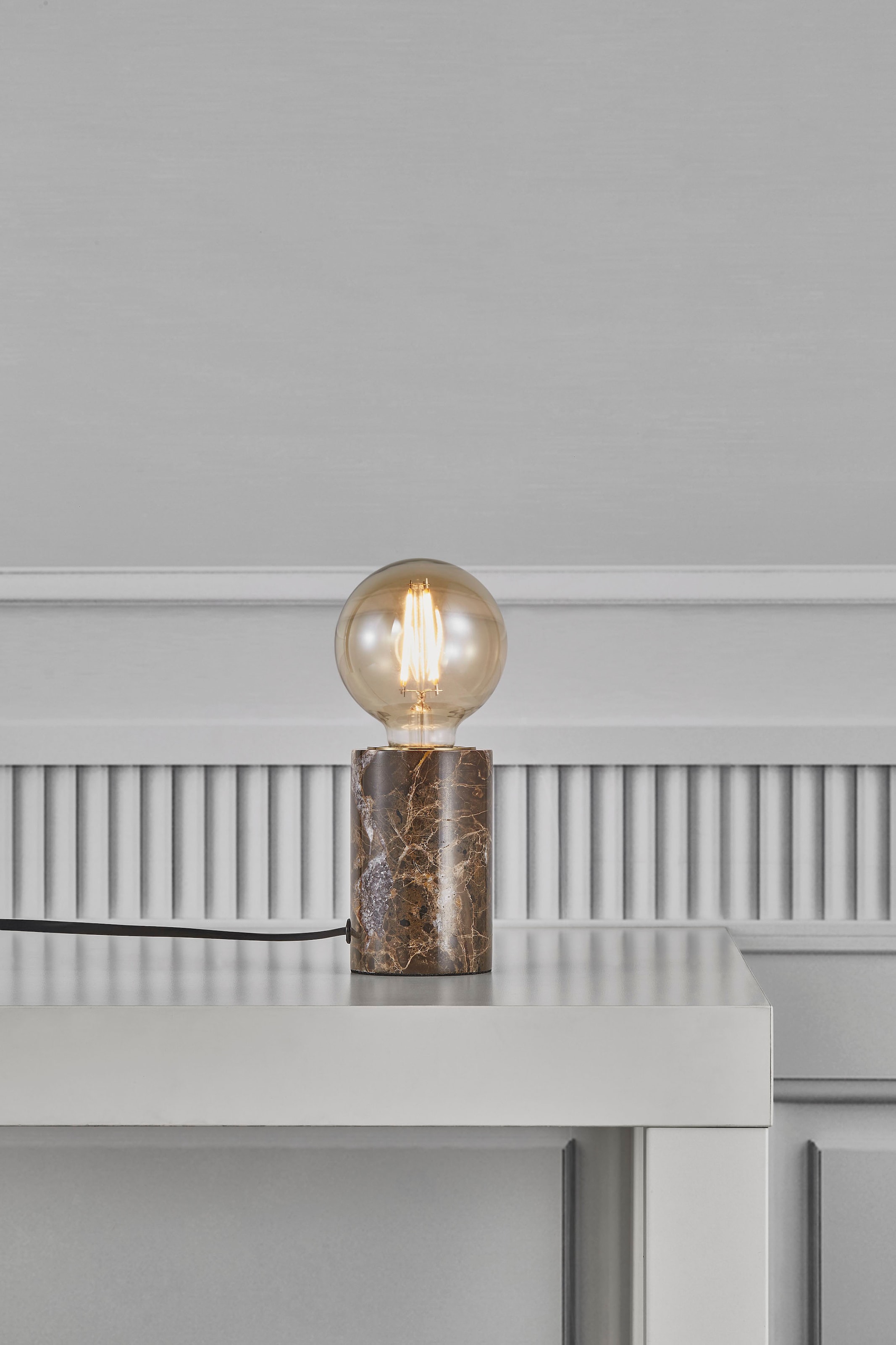 Nordlux Tischleuchte »Siv Marble«, Natürlicher Stil, einzigartige  Marmorstruktur, für E27 LED Leuchmittel | BAUR | Tischlampen