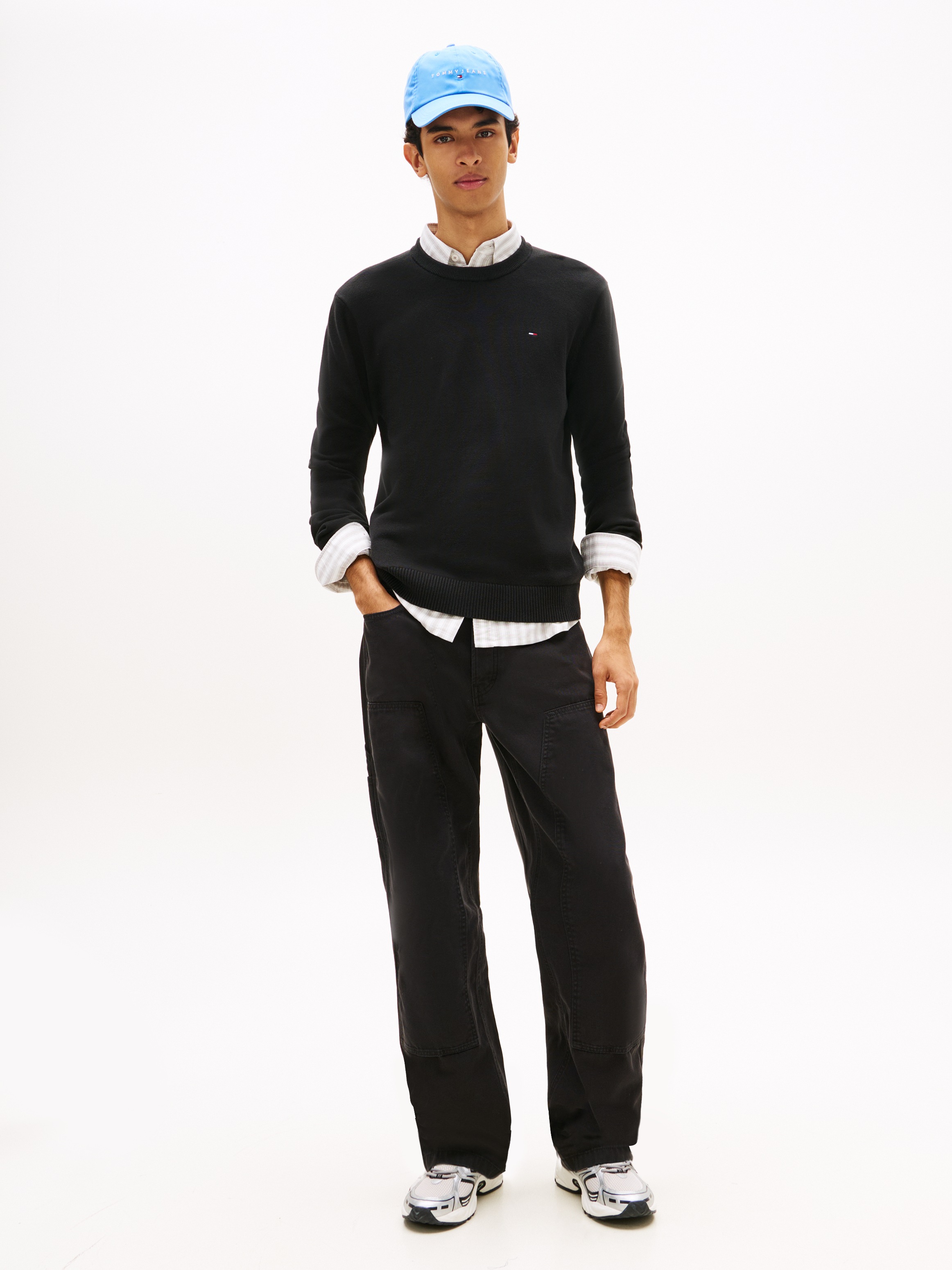 Thumbnail - Tommy Jeans Strickpullover "TJM SLIM FIT LIGHT SWEATER" Slim fit mit Rundhalsausschnitt