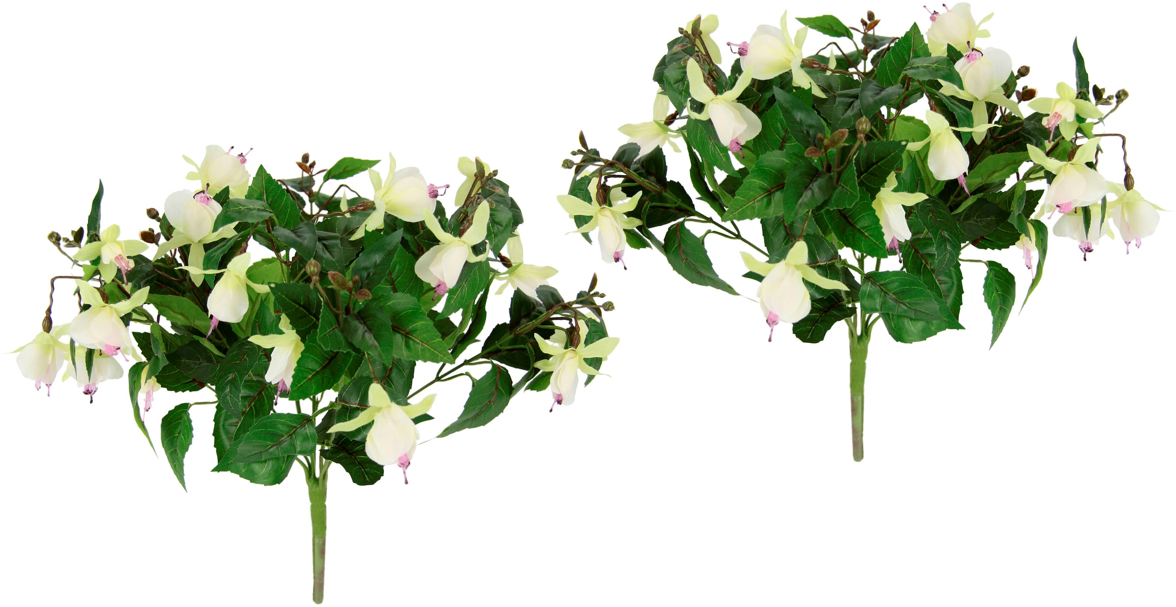 Kunstblume »Fuchsienbusch«, 2er Set Zimmerpflanze Deko Doppelblütenblätter Topfpflanze...