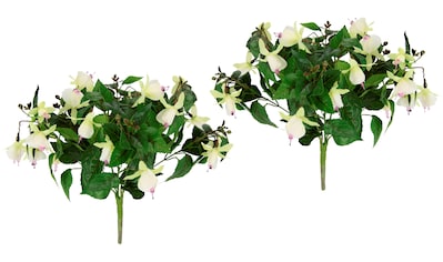 Kunstblume »Fuchsienbusch«, 2er Set Zimmerpflanze Deko Doppelblütenblätter Topfpflanze...