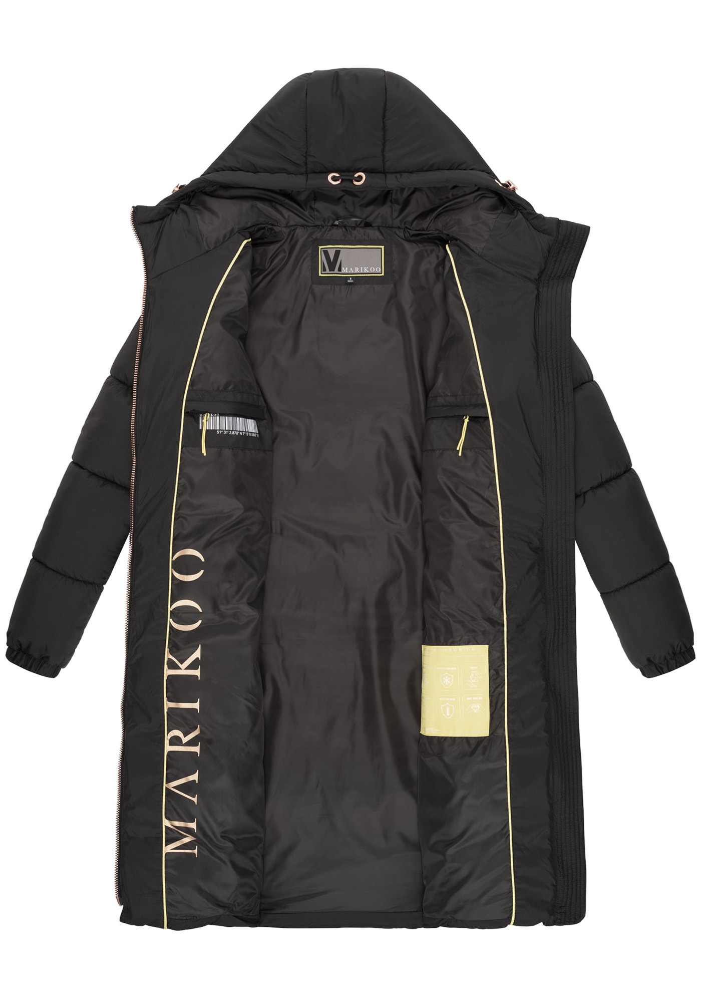 Marikoo Winterjacke »Nomadiaa«, Lange Damen Winterjacke