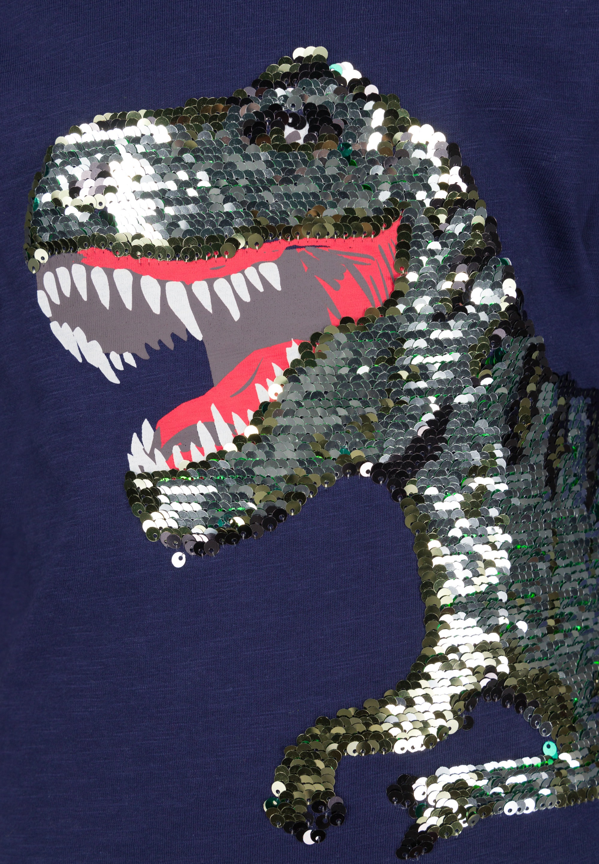 SALT AND PEPPER Langarmshirt »Classics«, mit T-Rex aus Wendepailletten