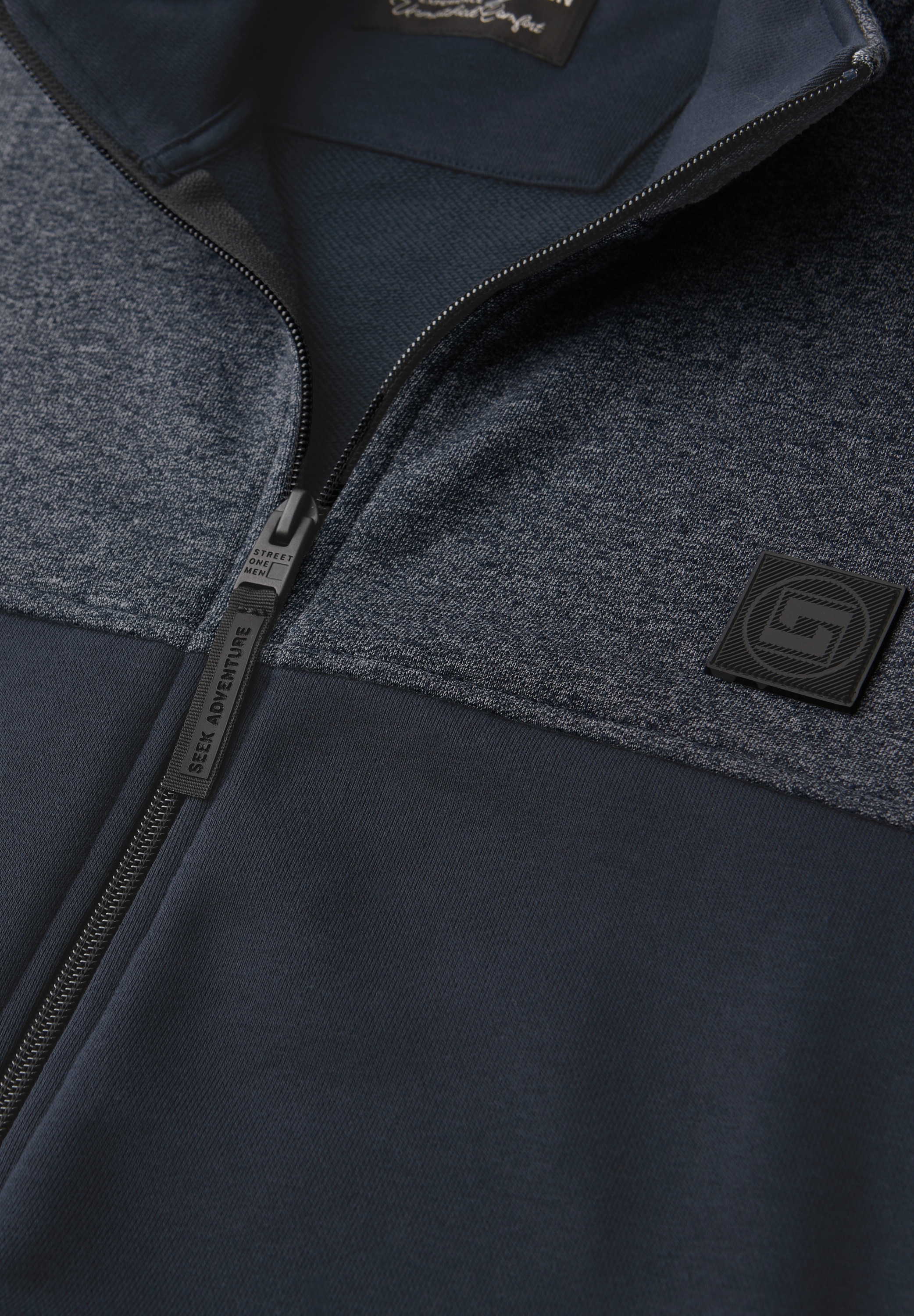 STREET ONE MEN Sweatjacke mit Stehkragen