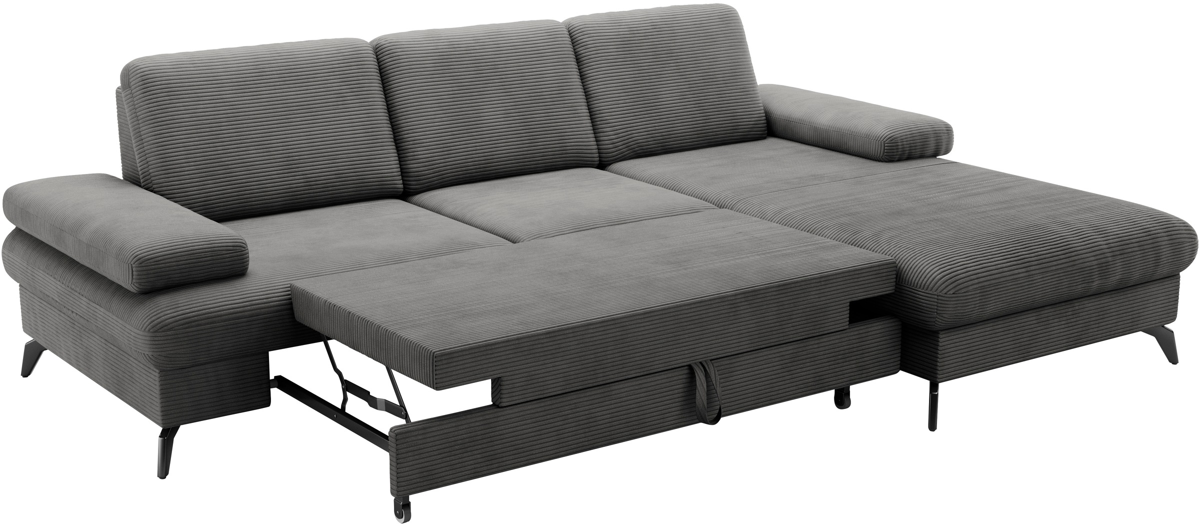 sit&more Ecksofa »Morris Jubi L-Form«, inkl. Armteilfunktion und 1 Zierkissen, wahlweise mit Bettfunktion