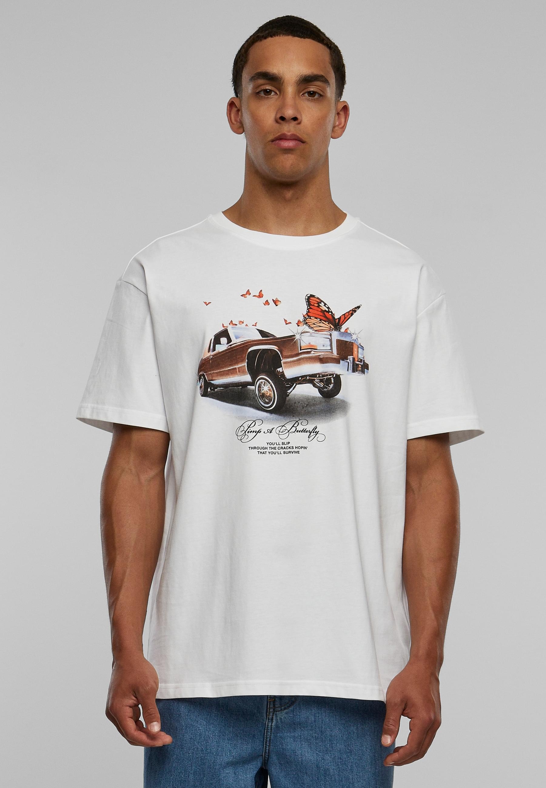 Thumbnail - Upscale by Mister Tee T-Shirt "Upscale by Mister Tee Unisex Pimp a Butterfly Oversize Tee" 1 Stk.