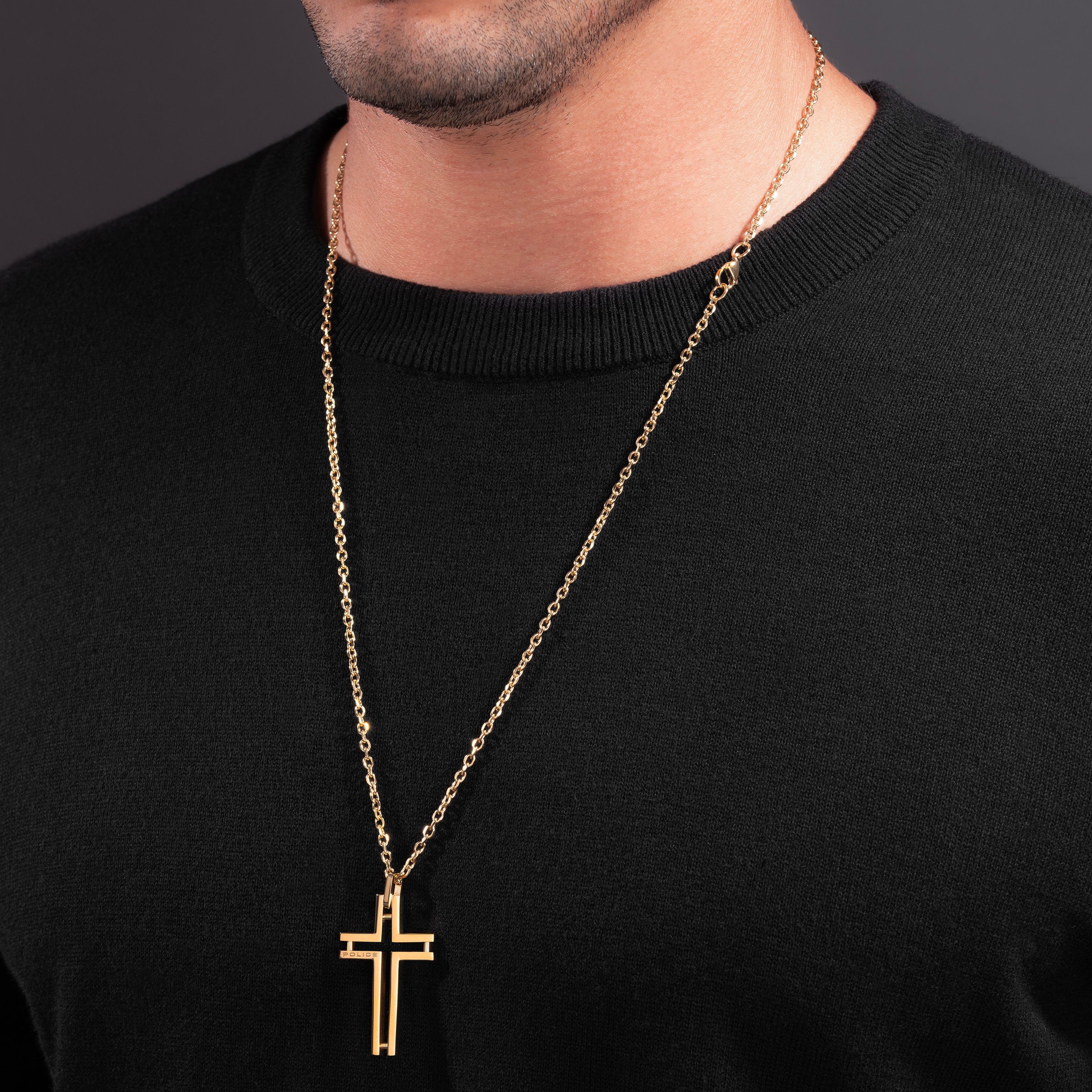 Police Kette mit Anhänger »Framed Kreuz«