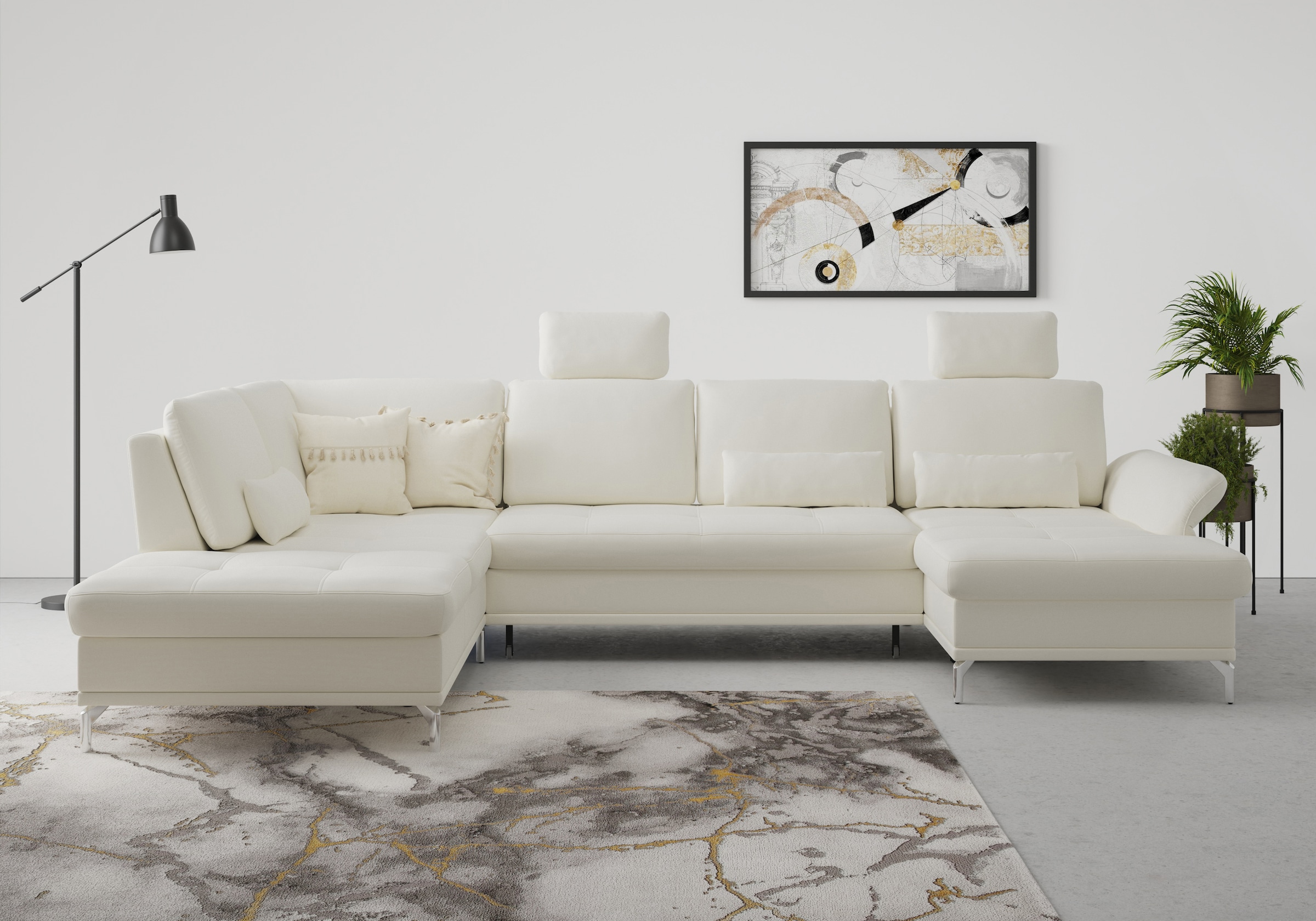 INOSIGN Wohnlandschaft "Palm Beach U-Form" Federkern, mit Sitztiefenverstel günstig online kaufen