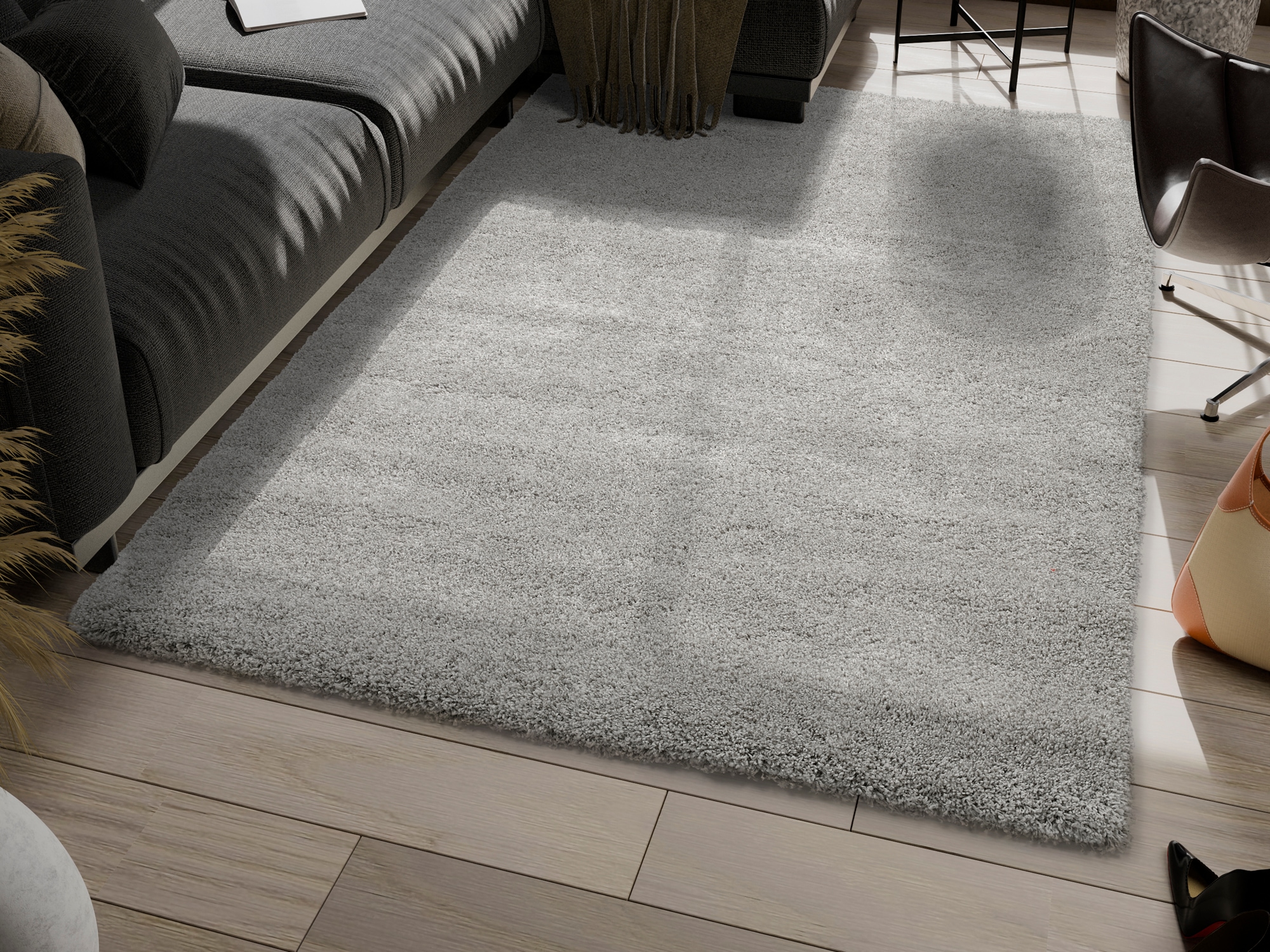 OCI DIE TEPPICHMARKE 1100000002199 "MONTIS" rechteckig 45 mm Höhe uni, Langflor, Shaggy, auch in rund, quadratisch und Läufer erhältlich