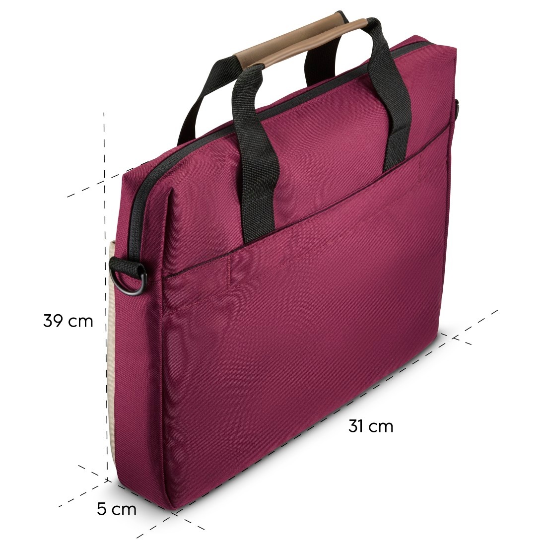 Hama Laptoptasche »Nachhaltige Notebooktasche für 34-36 cm (13,3 -14,1 Zoll), Trolleyband«, Recyceltes Polyester, Laptopfach, Vordertasche Organizerstruktur