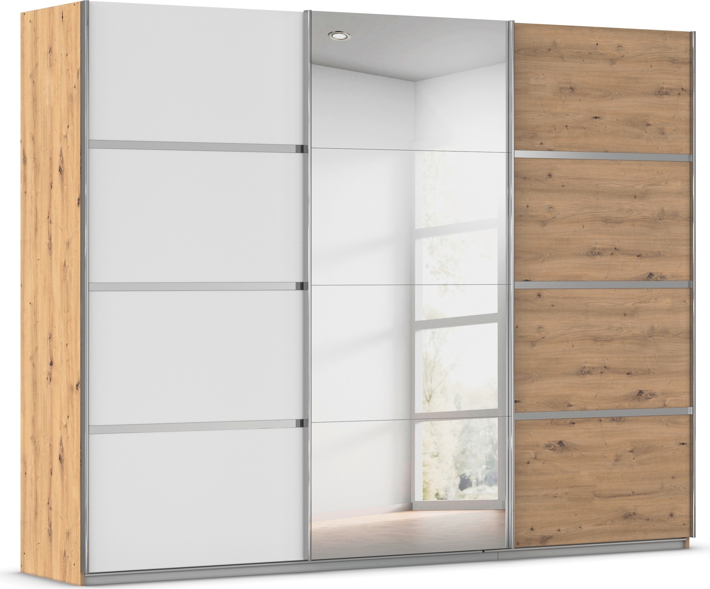 OTTO home Kleiderschrank "Mehrzweckschrank Aktenschrank Möbel Mietswohnung Schlafzimmer AVOLA" 3 verschiedene Ausstattungen BASIC/CLASSIC/PREMIUM (inkl. SOFT-CLOSE), mit eleganten Zierleisten in Chrom, Schwarz oder Weiß MADE IN GERMANY