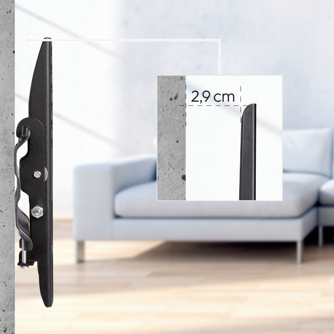 Hama TV-Wandhalterung »Wandhalterung (neigbar, 19"-48", VESA 200x200)«, bis 122 cm Zoll