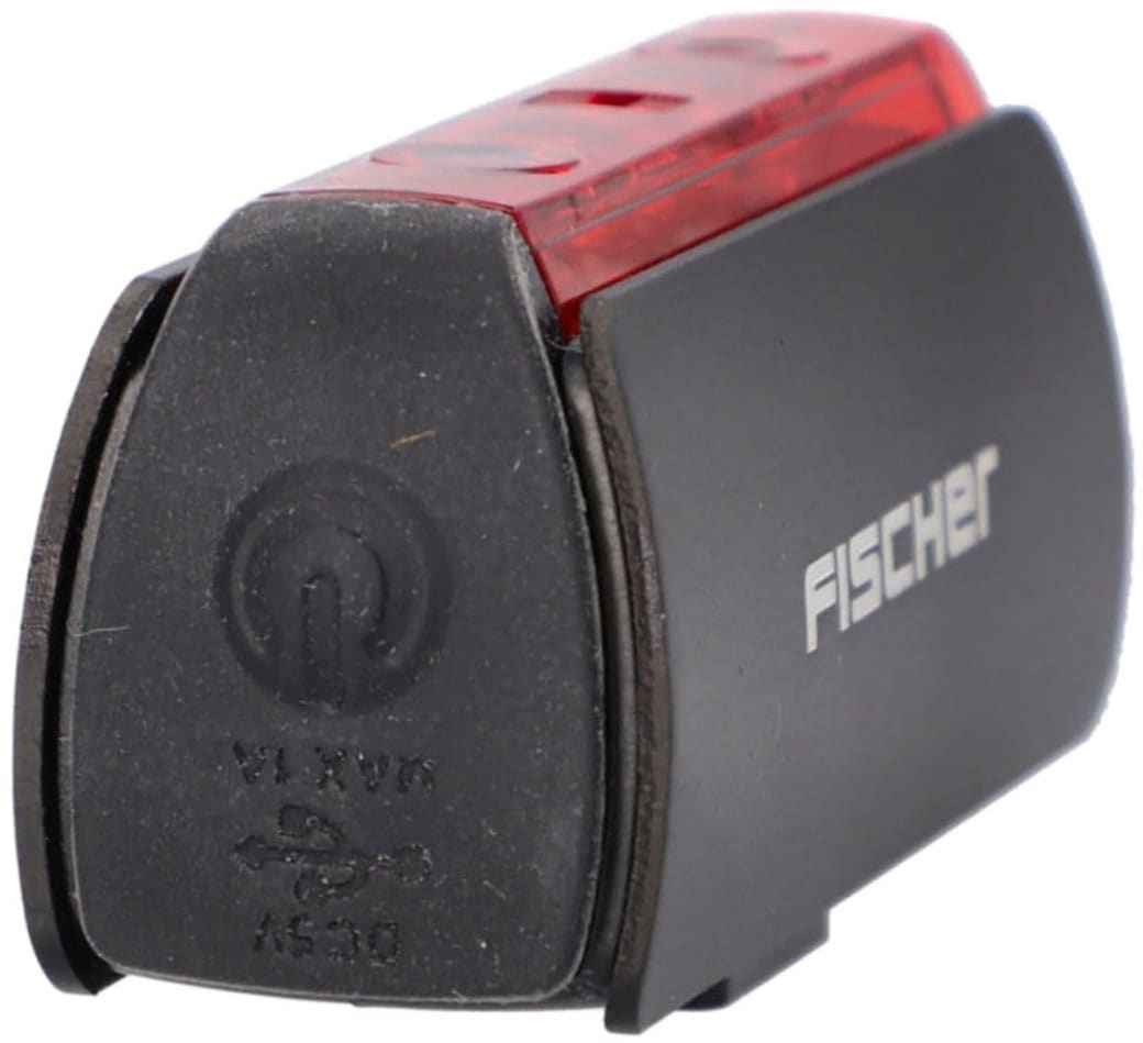 FISCHER Fahrrad Fahrrad-Rücklicht »Display Akku Rücklicht TWIN STOP«