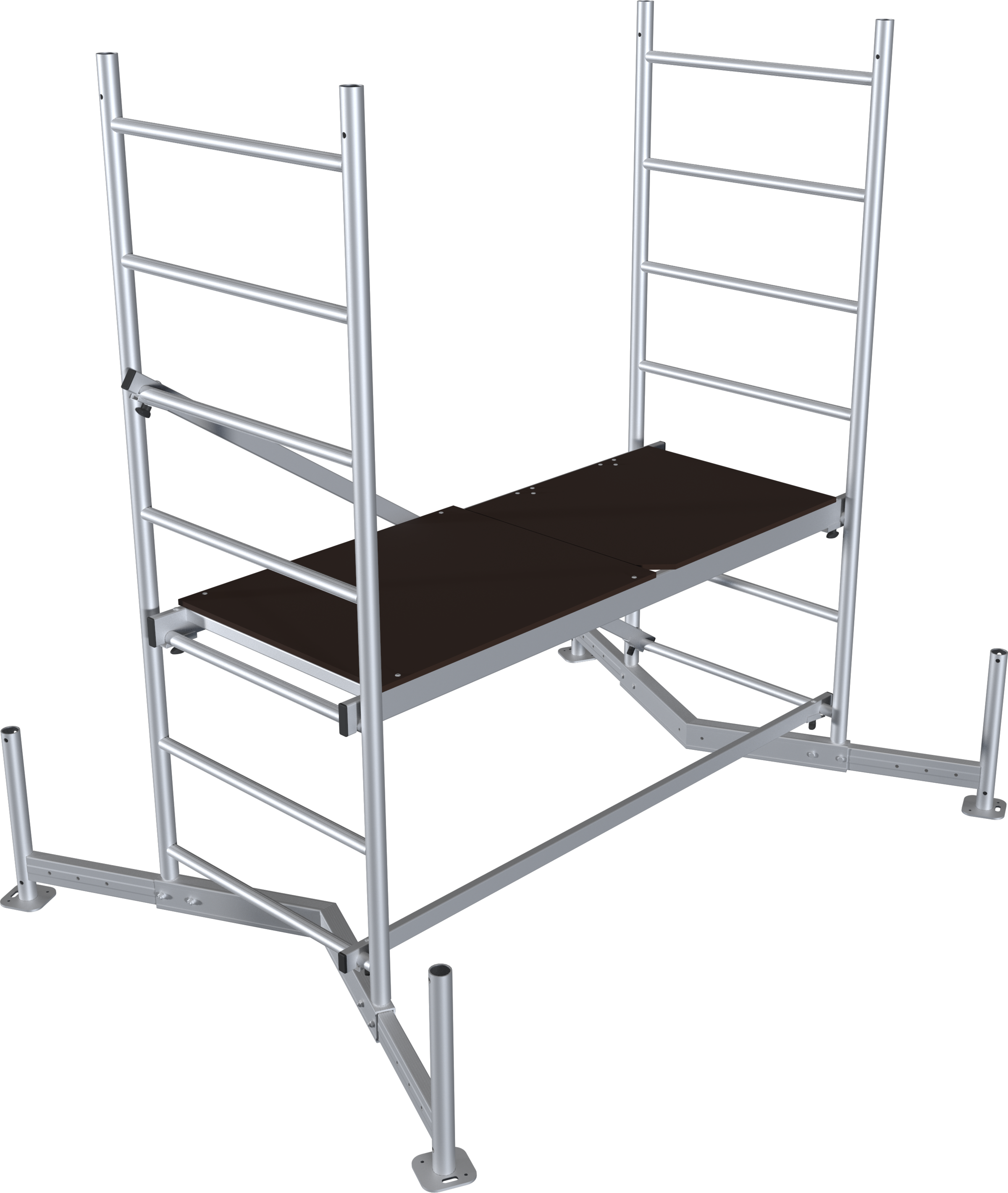 KRAUSE Arbeitsgerüst "ClimTec System", Länge x H: 195cm x 195cm, grau, Gerüste, Alu-Grundgerüst, aufstockbar, Arbeitshöhe: 3 Meter