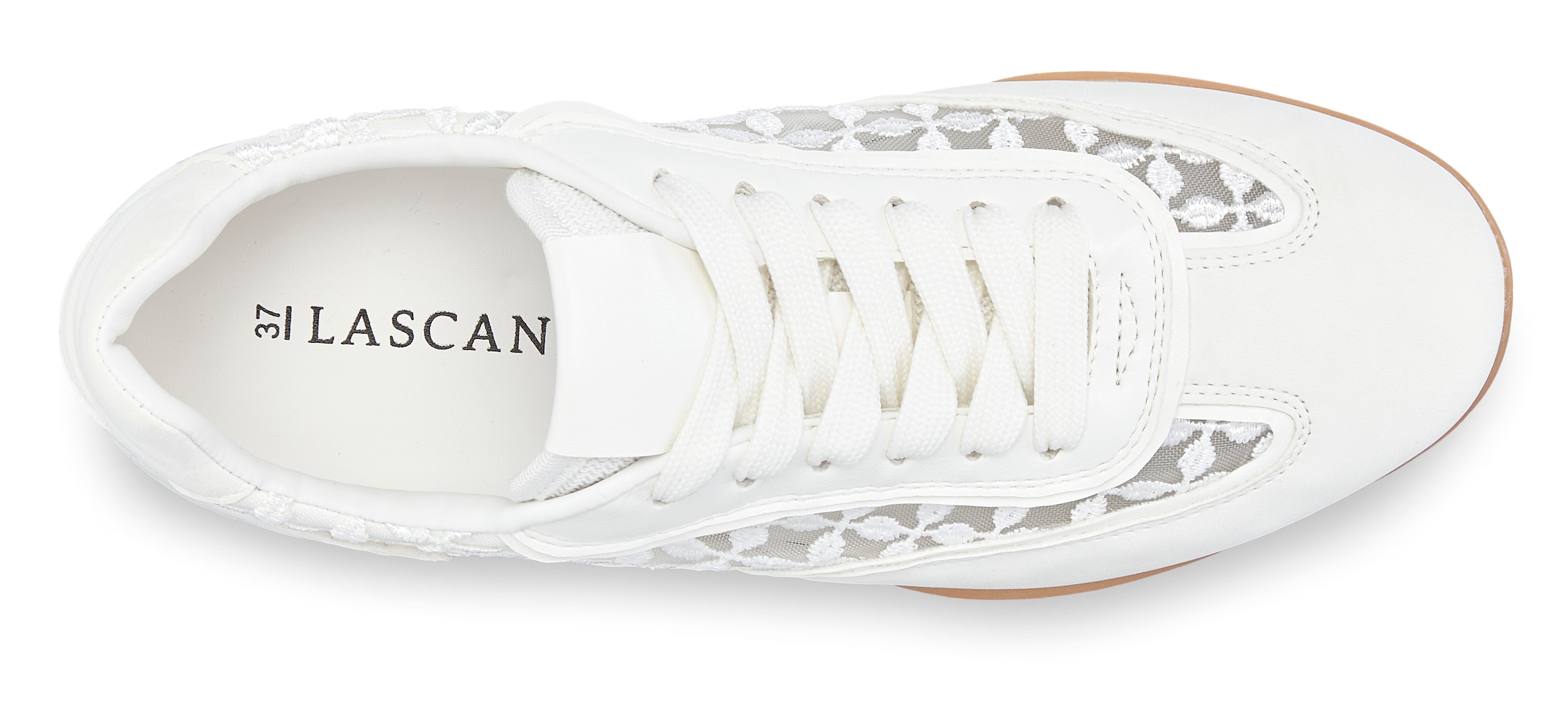 LASCANA Sneaker »Halbschuh, Sneaker, Schnür-Sneaker«  weiches Textil-Obermaterial VEGAN