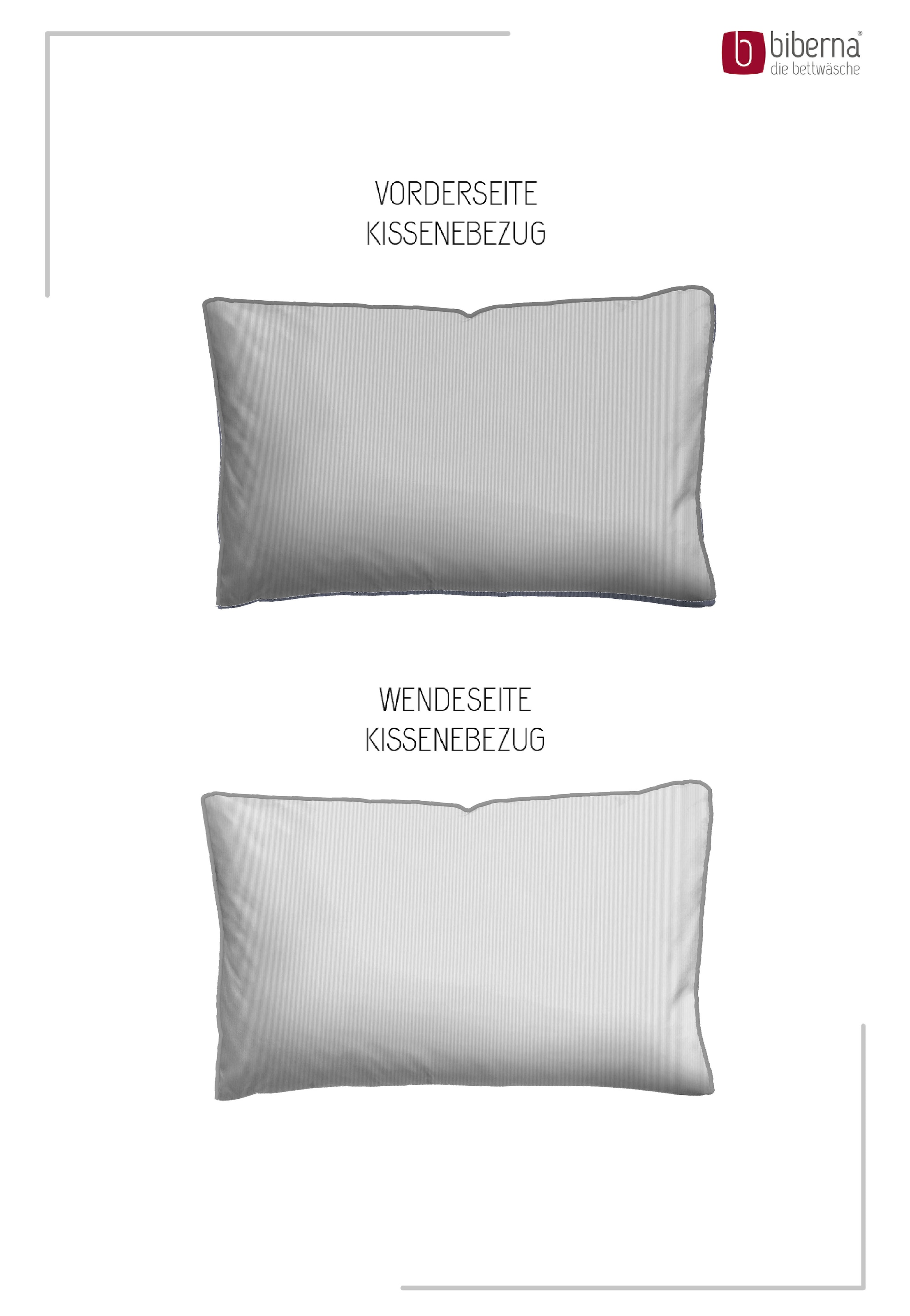 Biberna Kissenbezug »0615211 Premium Satin aus 100% Baumwolle mit Reißverschluß, 40x80 cm« seidig glatt & atmungsaktiv, Reißverschluss, Feine Streifen