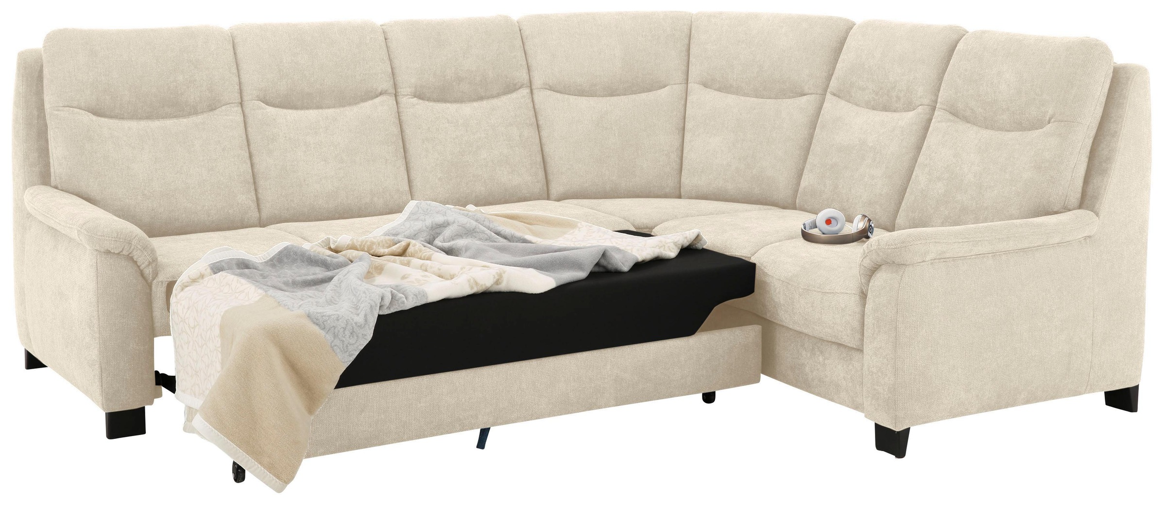 Home affaire Ecksofa »Boccaccio L-Form«, mit Federkern, incl. Kopfteilverstellung, wahlweise Bettfunktion