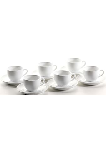 Tasse »Colombia«, (Set, 12 tlg., 6 Kaffeeobertassen-6 Untertassen)