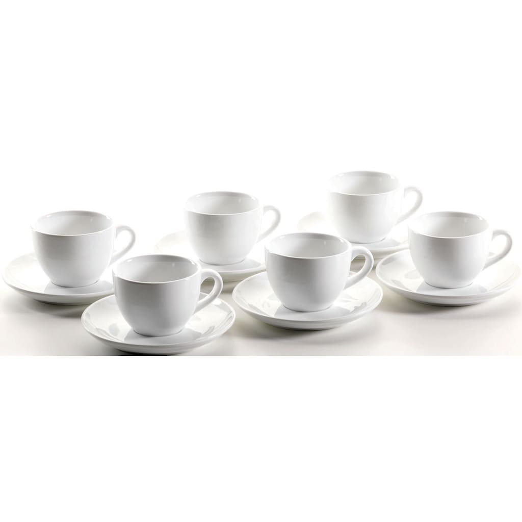 MÄSER Tasse »Colombia«, (Set, 12 tlg., 6 Kaffeeobertassen-6 Untertassen)