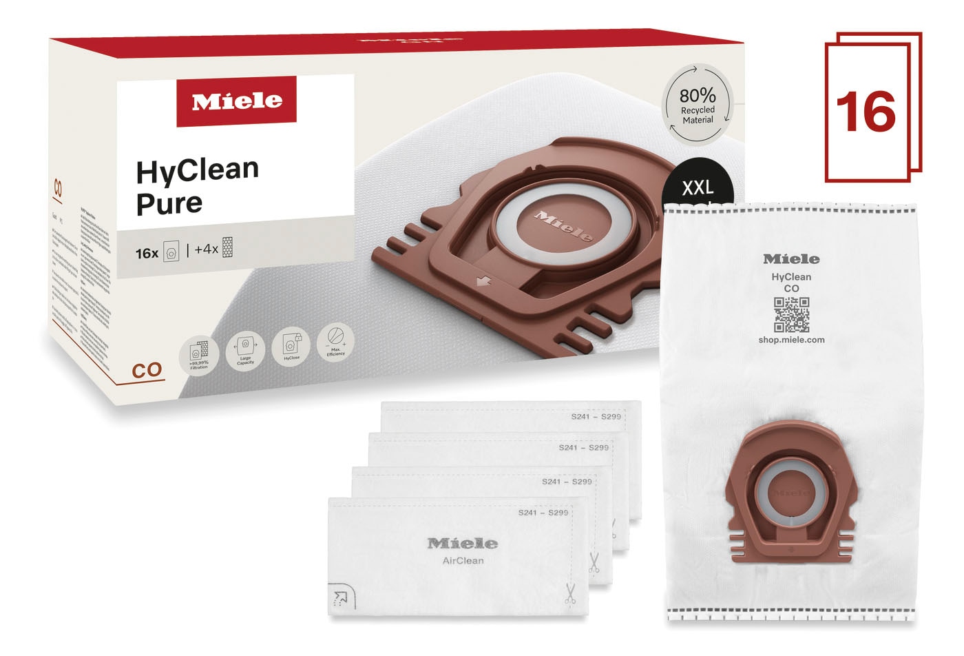 Miele Staubsaugerbeutel "XXL-Pack Staubsaugerbeutel HyClean Pure CO" Miele günstig online kaufen