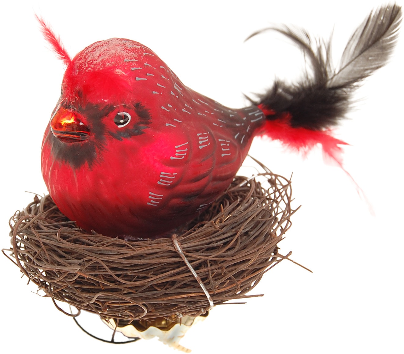 Krebs Glas Lauscha Christbaumschmuck »Vogel im Nest« Glas, 1 Stück
