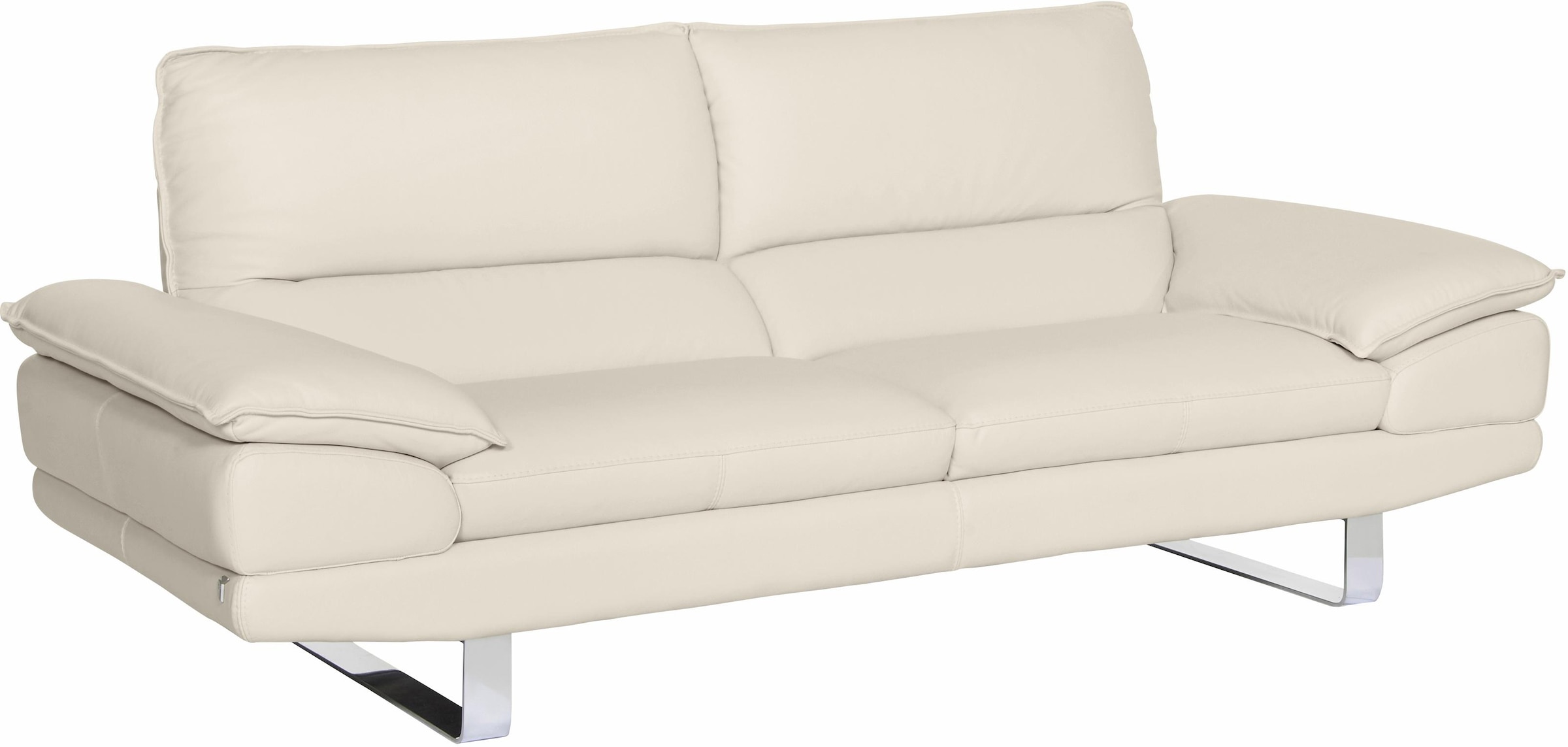 CALIA ITALIA 3-Sitzer »Dave, Sitzkomfort der Extraklasse, tolle Details«, Designsofa auf Kufenfuß, in zwei Lederqualitäten