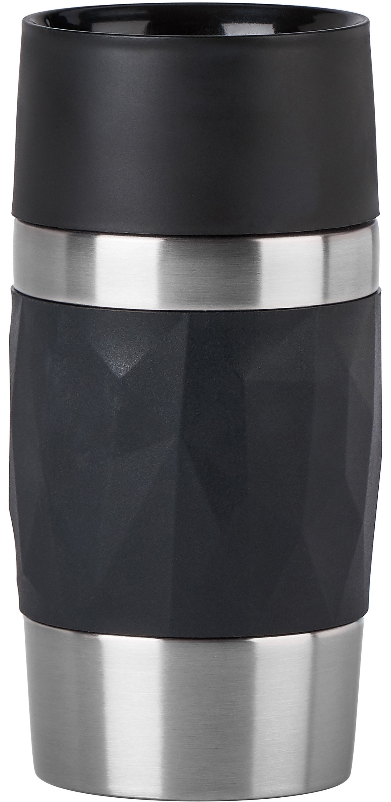 Emsa Thermobecher "Travel Mug Compact", 0,3L, Edelstahl, 3h warm/6h kalt, 360Trinköffnung, spülmaschinenfest